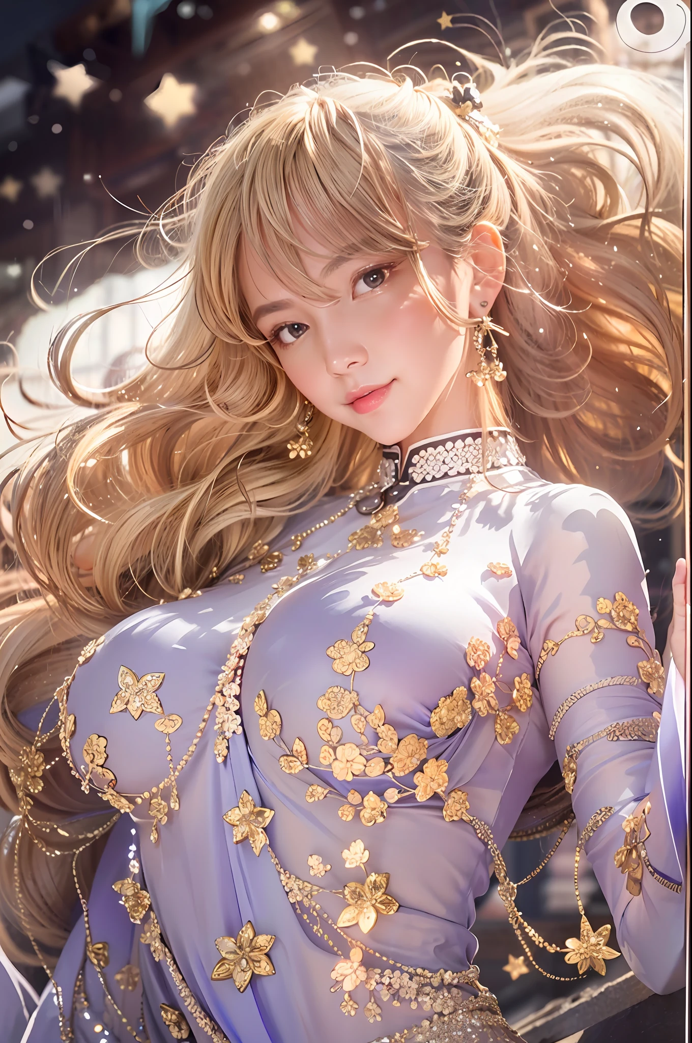 Beautiful girl looking at the camera, huge breast, from below, full length, , ((background space and stars)), (masterpiece), best quality, very detailed, (watercolor), blooming, delicate and beautiful, illustration , (bottom), (detailed skin, diffuse skin pores), ethereal, max detail, max quality, (bloom: 0.5), ray tracing, specular, shallow DOF, anti-aliasing, 8K UHD, SLR camera, soft light, high quality, 3D lighting, candid, photography, high resolution, 4K, 8K, bokeh, ultra-realistic 8K CG, (epic:, perfect work, masterpiece, ancient dynasty, middle ages, fantasy), ((((detailed background))) , amazing god-like beauty, vivid facial features, detailed hair, dynamic angle, amazing stunningly beautiful, lying down, extremely detailed skin, golden wet skin, 50mm portrait, glamour, perfect soft curves, perfect body, perfect boobs, perfect wide hips, plump wet lips, extremely detailed muscle definition, perfectly detailed abs, ultra-realistic