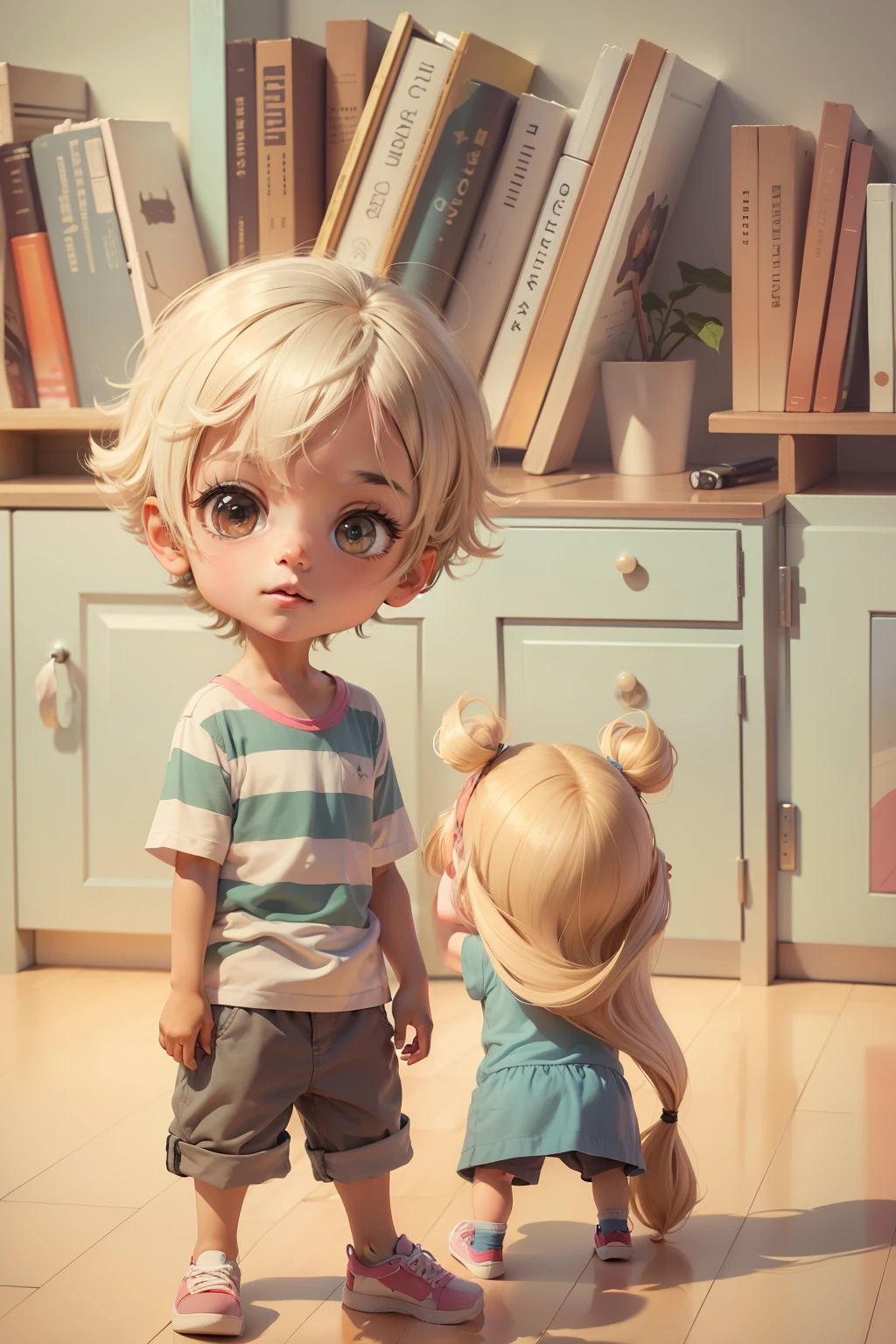 A boy is slapping a girl's face