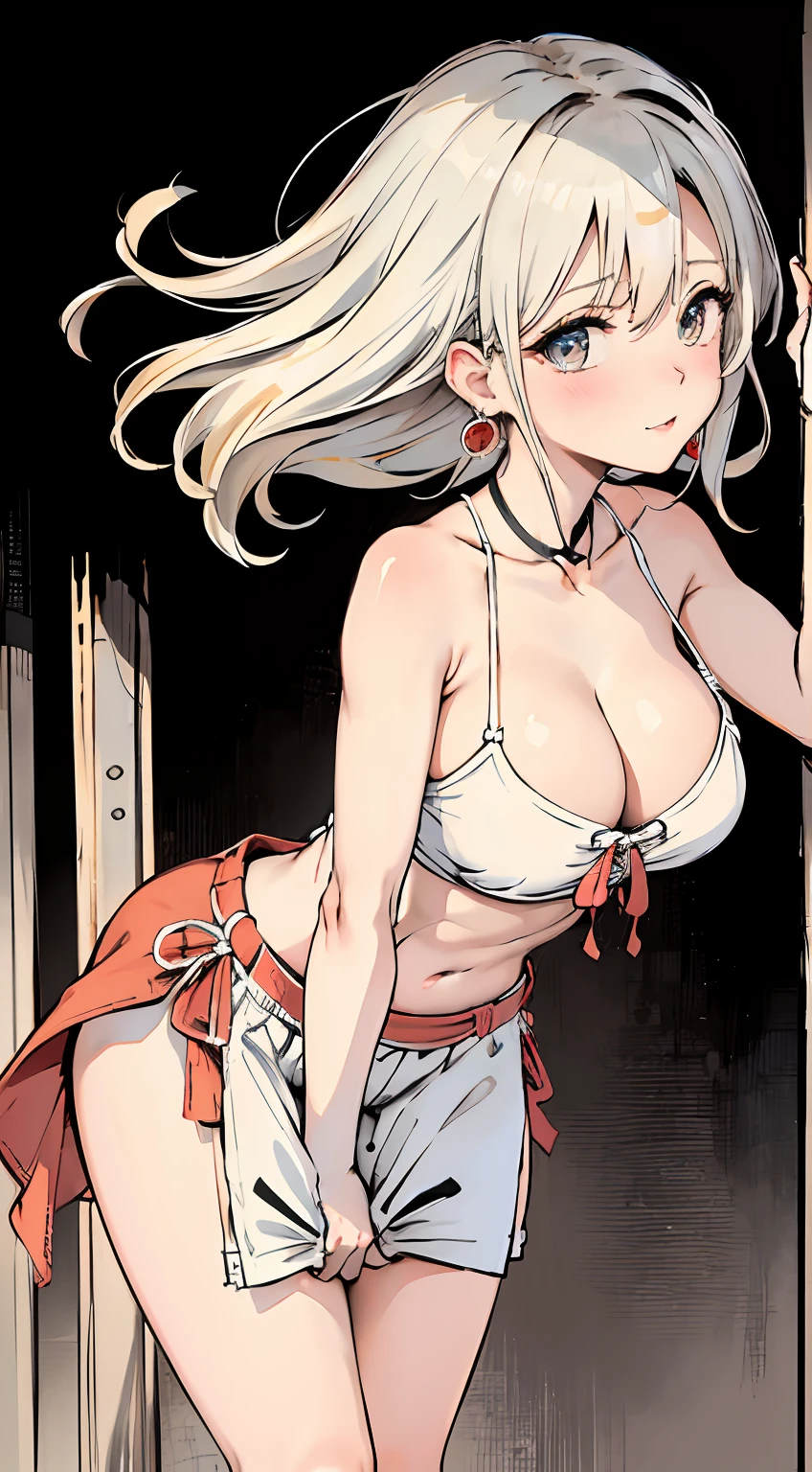 absurderes, 1girll, Be red in the face, (Realistis:1.5), (tmasterpiece, the Extremely Detailed CG Unity 8K Wallpapers, best qualtiy, A high resolution:1.2), (Supergianthugebreasts_Detailed, hyper HD:1.2), lighting perfect, distinctive, (1girll:1.4), looking at viewert, unreal-engine, Sideslit, s the perfect face, 详细的脸, Perfect body, beautidful eyes, Nice face, (Bright Skin:1.4), idoly, ulzang-6500-v1.1,,((gigantic cleavage breasts)),(a narrow waist),(blond hairbl),((in a school)),(choker necklace),((Sportswear)),The shoulder straps slip off(obi strip),((On the pitch,jumpping,Intense exercise)),ssmile,Image quality is yellowish,Pubic hair shows through,upper legs,upper legs,upper legs(full bodyesbian:1.4),By bangs,(eye glass)),sharp sharp eyes,Peck the corners of the mouth,silver earring,