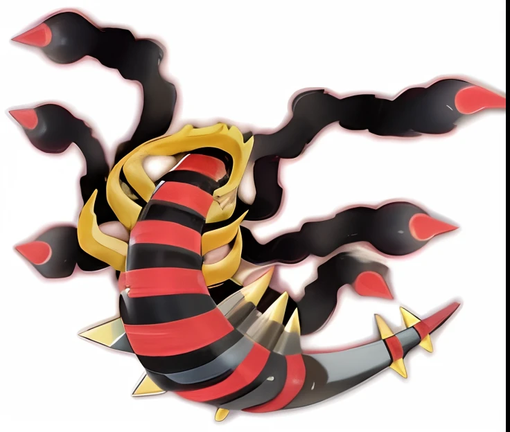 there is a very cute looking pokemon with a very long tail, giratina, giygas, blood moon tentacles!!, conceptual mystery pokemon, slifer the sky dragon, spiky tentacles, mega legendary, black and yellow and red scheme, weird pokemon, detailed hot maw, his trunk is a huge tentacle, his trunk is a long tentacle, pokemon, legendary pokemon