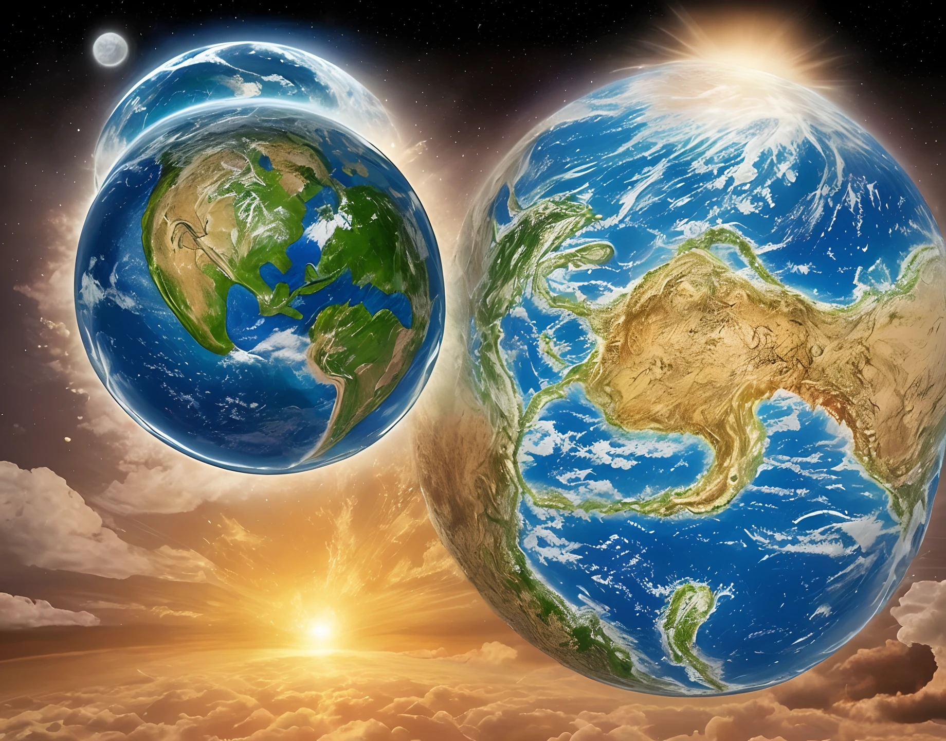 God creating the world