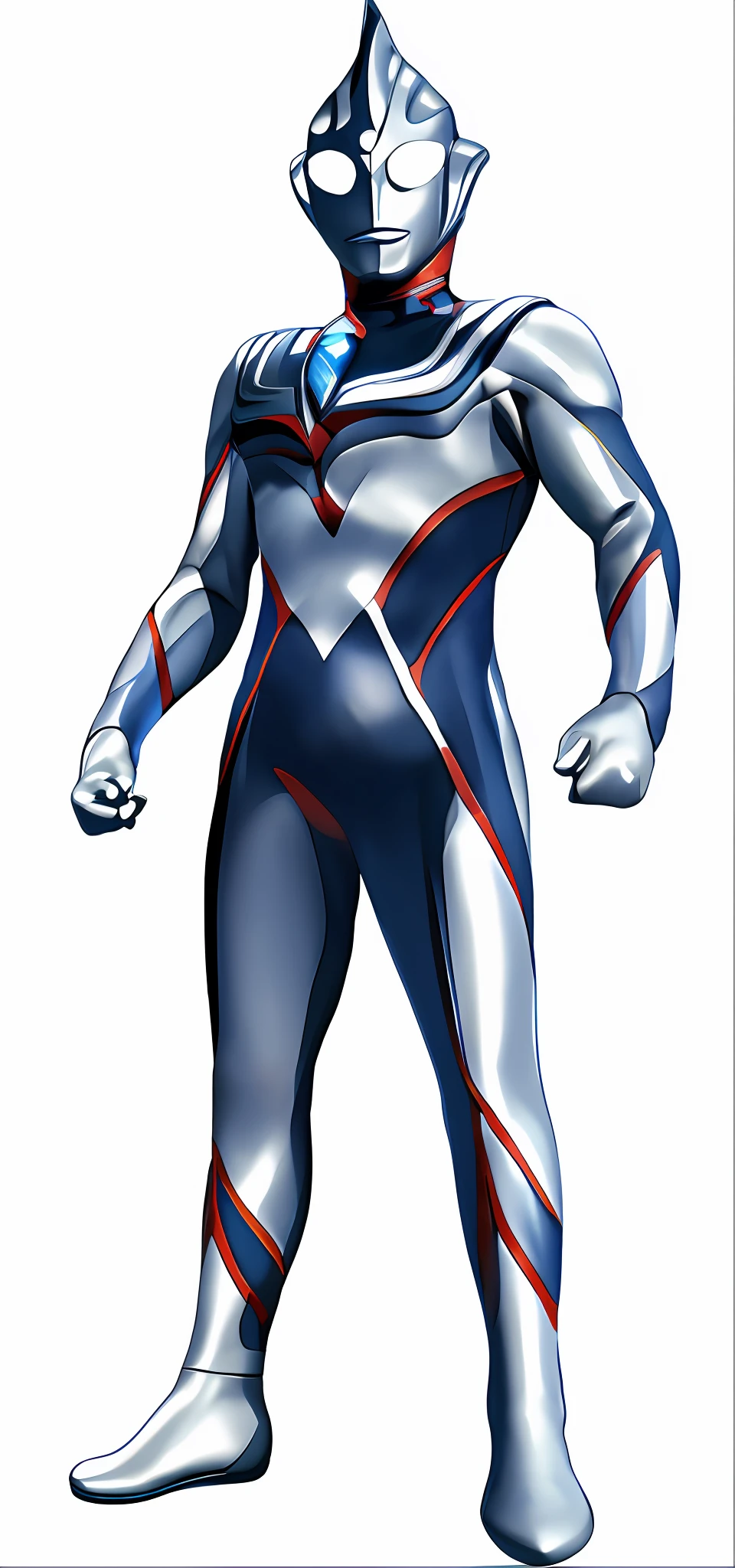 Close up of a person in a suit on white background, Ultraman, ultra hyper-detailed, metahuman, full body zenkai! asuka suit, full body close-up shot, full body concept, quicksilver, spears, offcial art, varia suit, full body mascot, full body shot of, hev suit, inspired by Rob Liefeld
