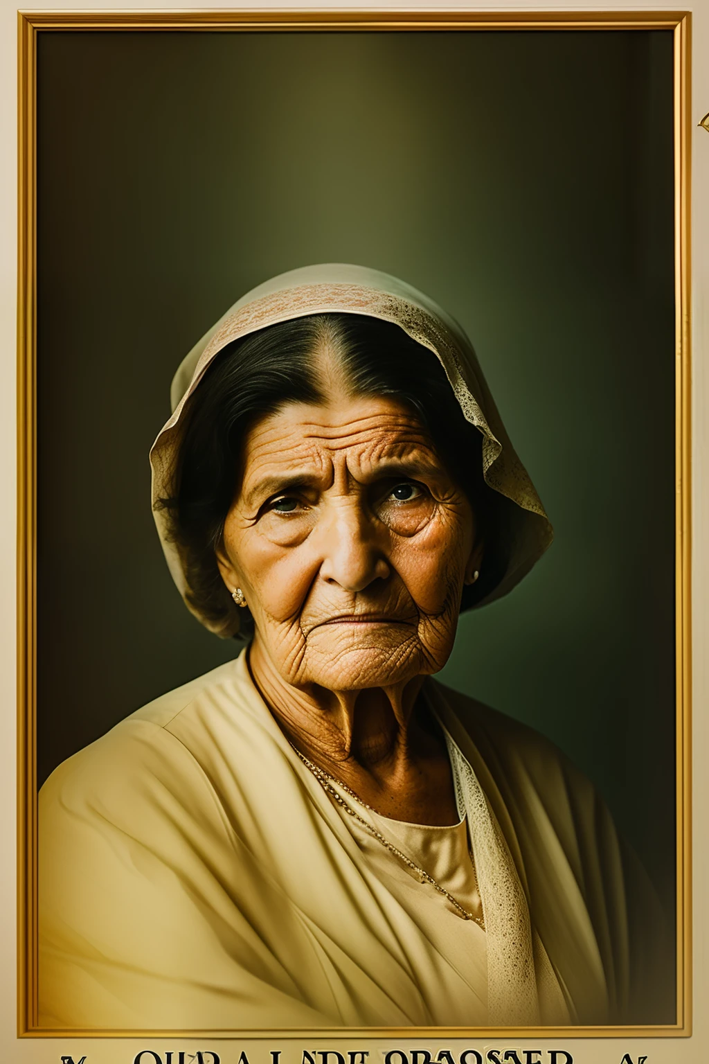 a portrait of the old kind-looking mother whose toxic love destroyed her children
