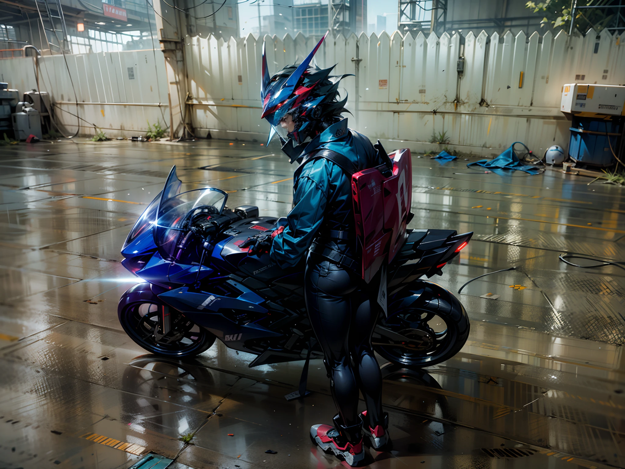 High-tech helmet, mecha helmet