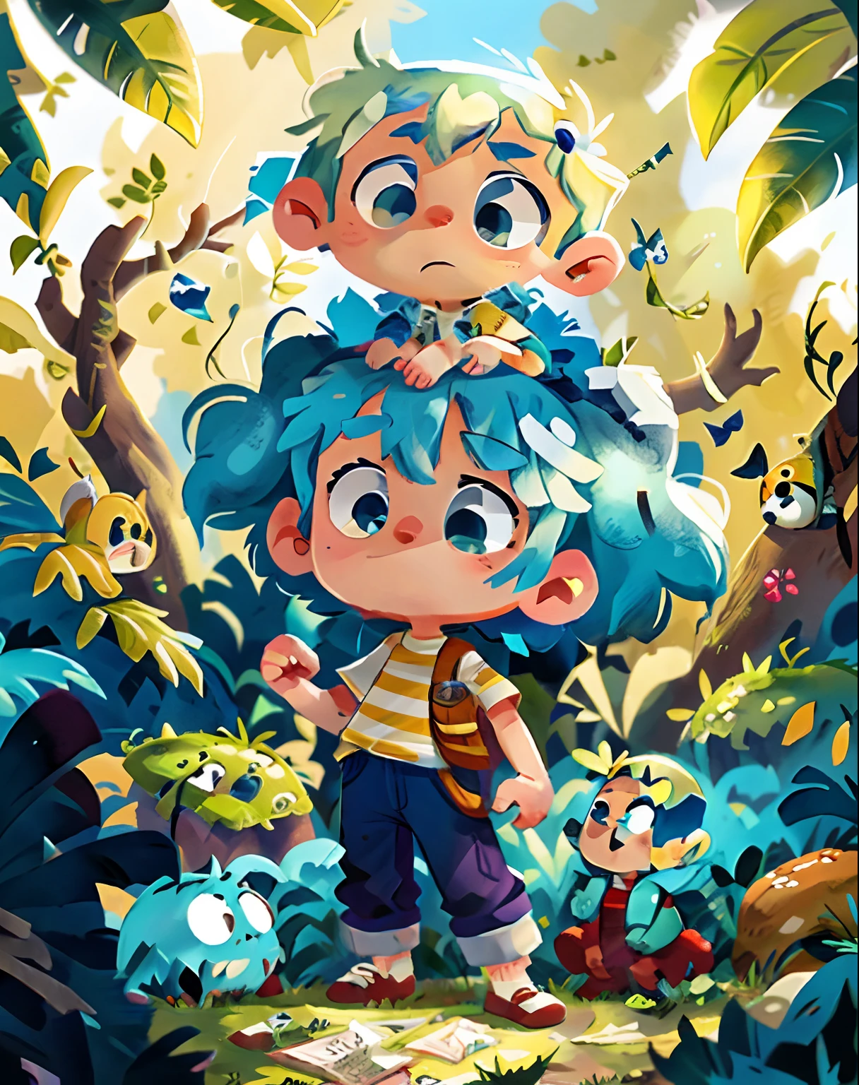 Cute eyes blue White hair Boys