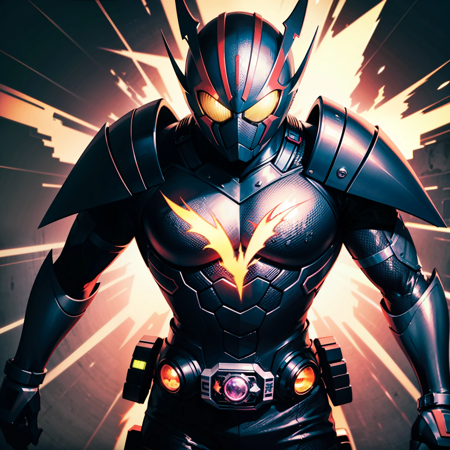 (hyper qualit),(the detail),8K,Kamen Rider is cruel,Domineering,(Flame cloak)