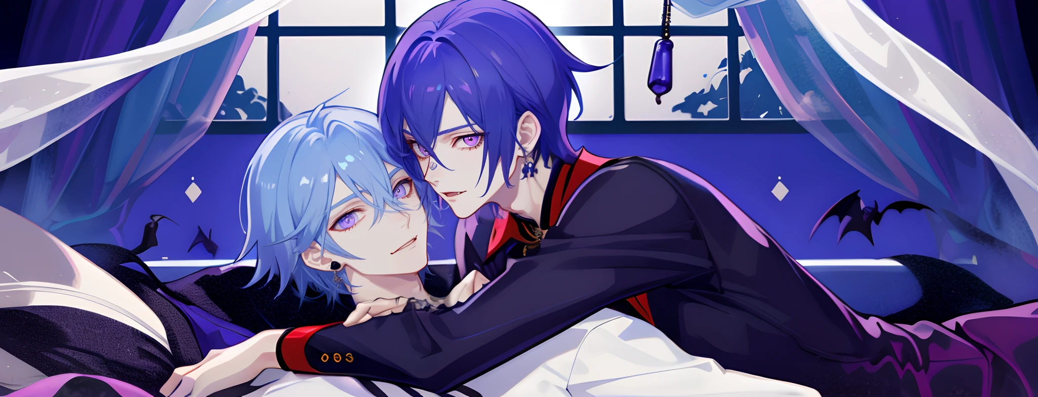 handsome male attacked by tentacles、lots tentacles,gay,nsfw,((male body),cute penis),sadness, torn clothes,male anally fucked by a tentacle,((blush)),angry,BDSM,(blue style),guy,male face,male casual fasion style,handsome man,man style
