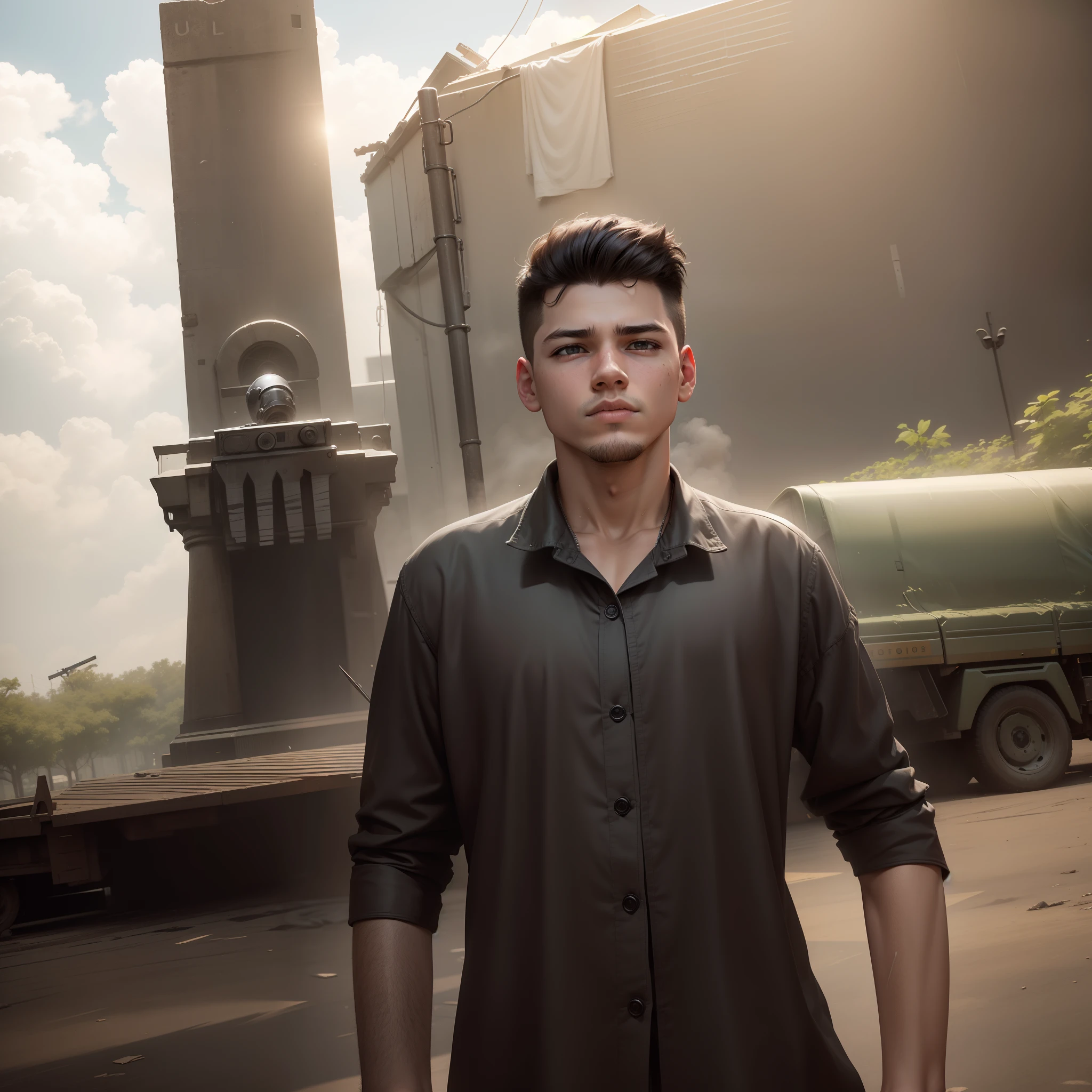 Make this boy a badass boy and make it realistic image