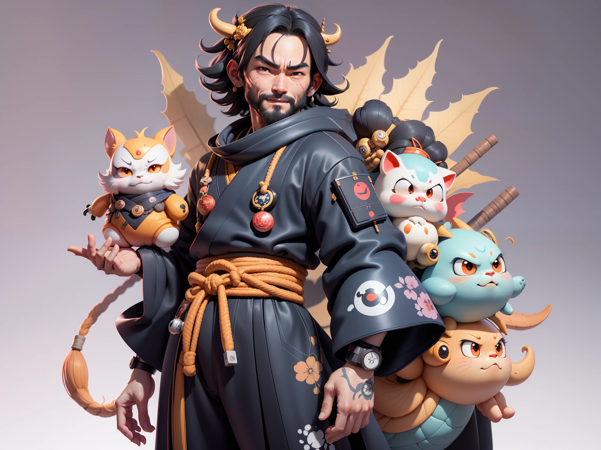 (Daisaku),(Need),(Super meticulous),(full bodyesbian:1.2),Japanese ukiyo-e girl,japanese geisha,Beautiful,Oriental dragon,Aeolian Thor,Raised sexy,爆乳,Oriental face,TV Anchor,Bust portrait illustration,Alone,In black suit,a blue tie,The face is slightly chubby,The face was clean,without a beard,Black super short hair,Black eyes,Smile confidently,3C computer sub-products,iPad, iphone,Digital painting,3D character design by Mark Clairen and Pixar and Hayao Miyazaki and Akira Toriyama,The illustration is a high-definition illustration in 4K resolution,With very detailed facial features and cartoon-style visuals。