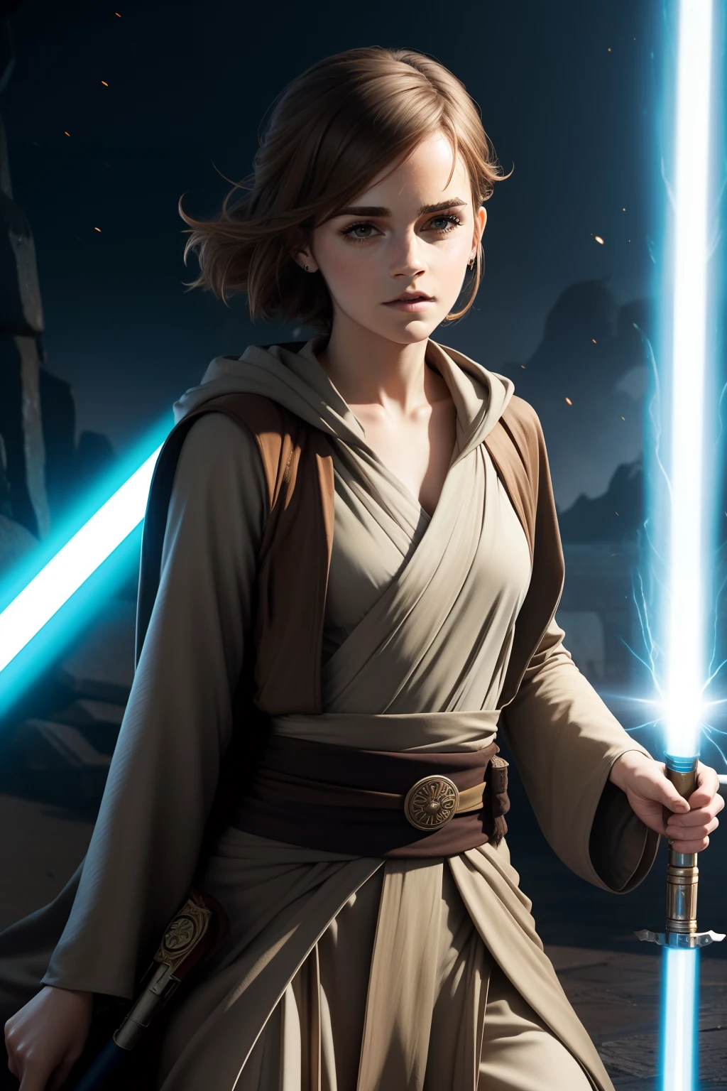 Emma Watson as a Jedi