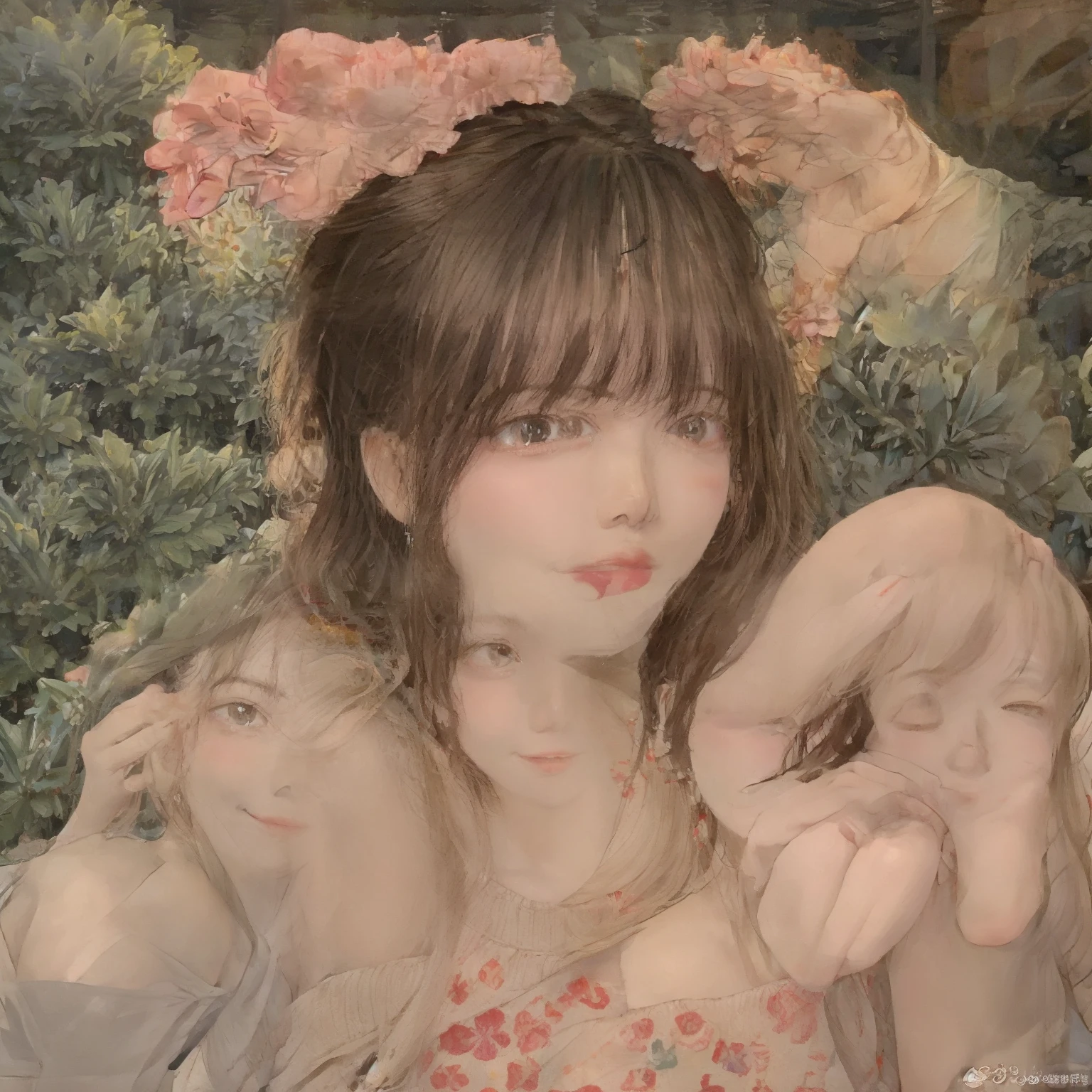 adolable，lgirl，Small pom-pom earrings，long whitr hair，Heteropupil，Sit on the ground with your knees bent，Exhale with your hands in front of your mouth，slanted bangs，exteriors，Light snow fell in the sky，The small mouth opens slightly，Faint starlight，The cheeks are slightly red from the cold，White hair，White hair，White hair，There are dull hairs，Bare legged，leg loops，s girl