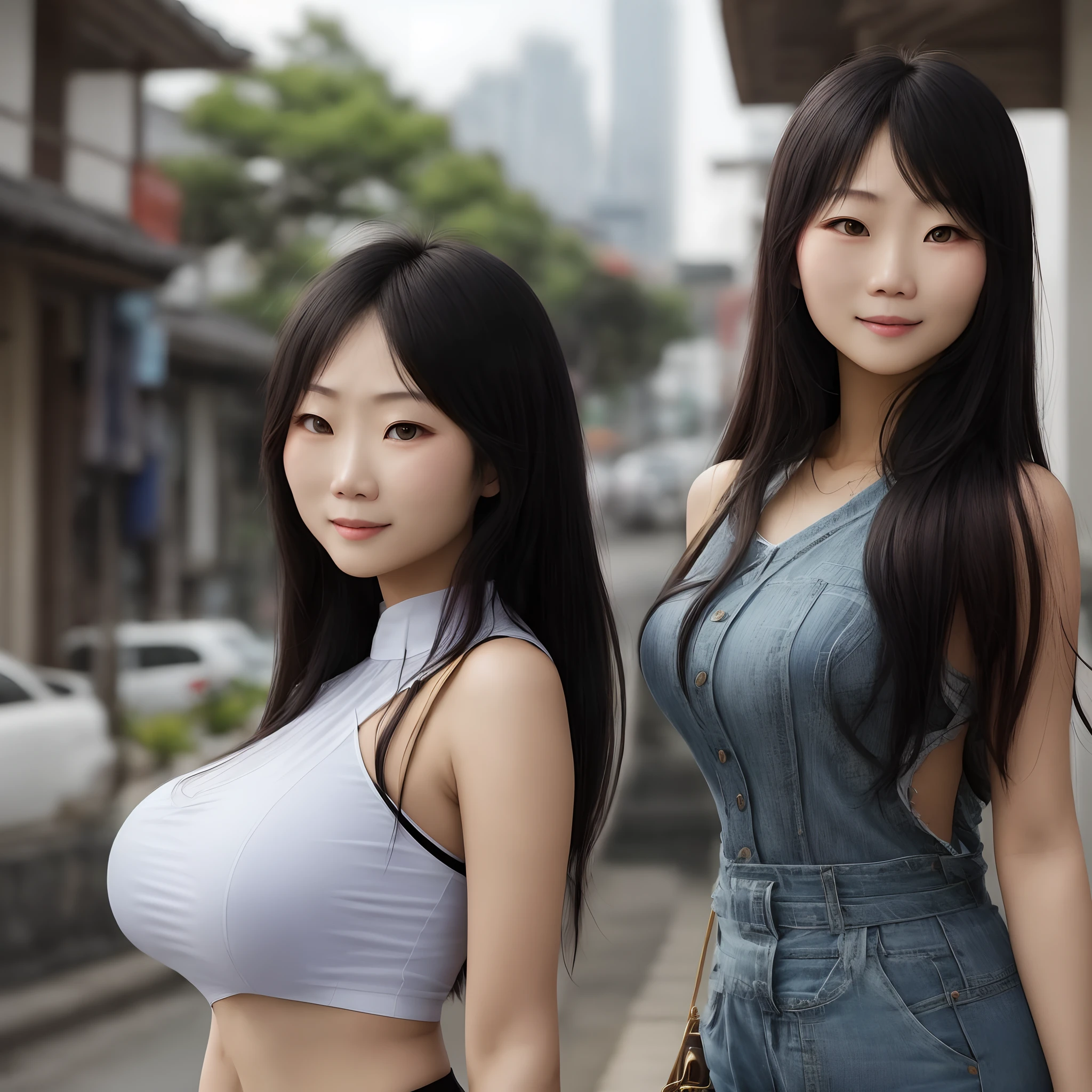 (best quality, 8k, highres, photorealistic:2.0), (two, two girls:2.0),(two girls are very good friends:2.0),(lighting:front),(lighting: strong),(Photographed in the downtown area:2.0),(two girls american beauty:2.0),(two girls is very toned body:2.0),(shiny skin:1.5),(oily skin:1.5),(platinum blonde hair color:1.5),(Two extremely beautiful women),(Two ultimate elegant ladies:1.3),(two cool beauty women:1.7),(The two walk side by side:1.5),(the two are cuddling:1.5),(They both have very big breasts:1.7),(Wearing Very tiny panties:1.7),(wearing T-front panties:1.7),(high leg panties:1.7),(sexy lingerie:1.5),((jacket zip full open)),(navel is visible),(abdomen is visible),(waist is visible),Blush brown makeup , dark eye makeup ,pink lipstick,(big beady eyes girl:1.7),(intense sex appeal:1.5),(expensive necklace),(I derive pleasure from being naked outdoors.),(two girls is forced to walk outdoors in her underwear),(two girls has a sadistic personality:1.5),(tremendous sex appeal:1.5),,(Two very wealthy elite women),(protruding pubic hair:1.4),(pussy is covered in pubic hair:1.3),(Pervert play where you can enjoy exposure outdoors:1.5),(two girls has a strong sexual desire),(sexually perverted woman),(two girls body is excited),(Unable to contain sexual excitement),(she reaches an amazing orgasm:1.3),(hard erect nipples:1.8)