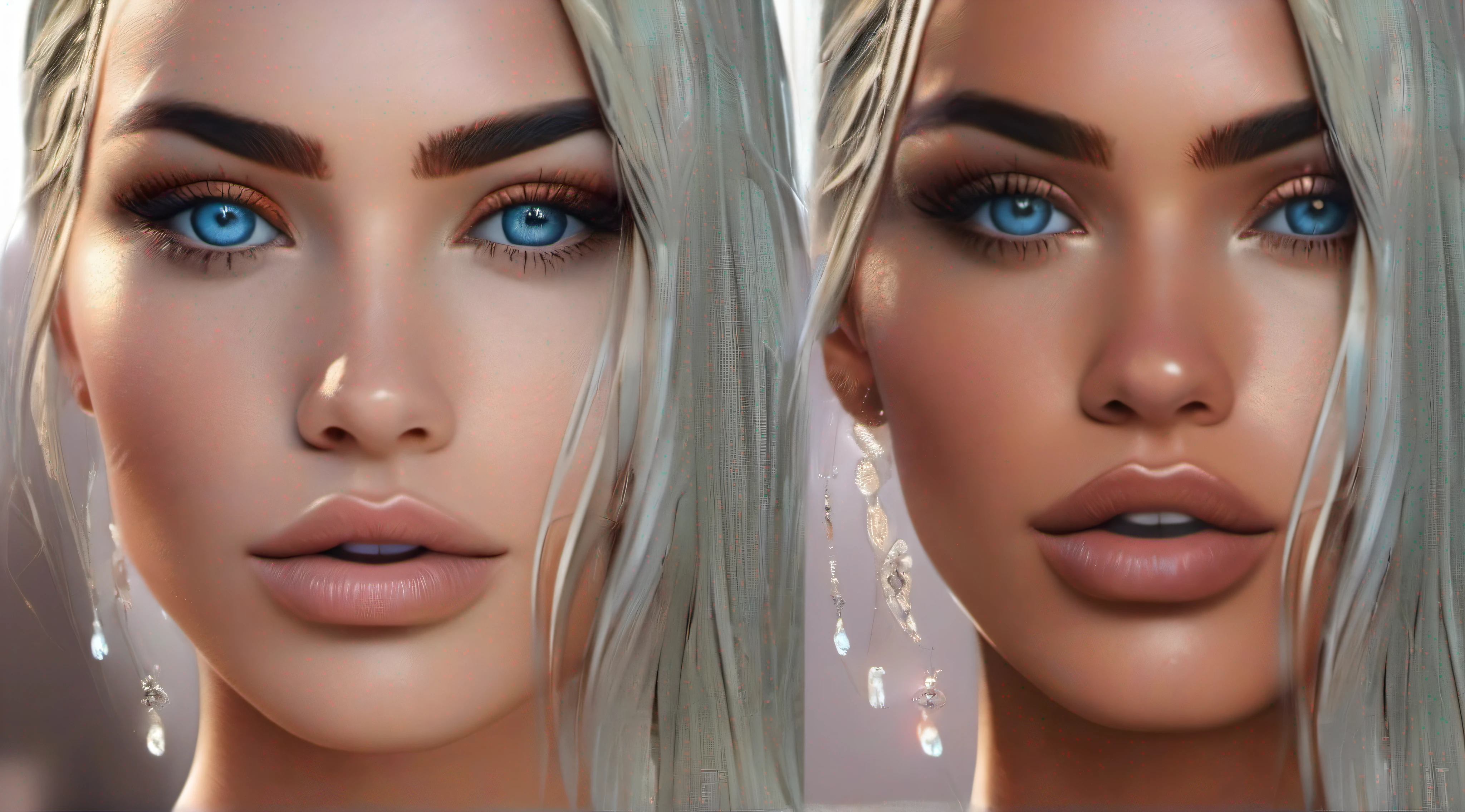 obra-prima, melhor qualidade, (ROSTO OLHANDO PARA CAMERA) ,SEM CABELOS NO ROSTO ATRIZ DE FILMES MEGAN FOX , bonita, retrato, olhos altamente detalhados,SOMBRANCELHAS DESENHADAS rosto altamente detalhado, olhos perfeitos,BOCA ESTRITAMENTE PERFEITA both eyes are the same, brilho, iridescente, global ilumination, luz suave, luz de sonho, pintura digital, 8k, ULTRA REALISTA CGI extremamente detalhado, 8K extremamente detalhado