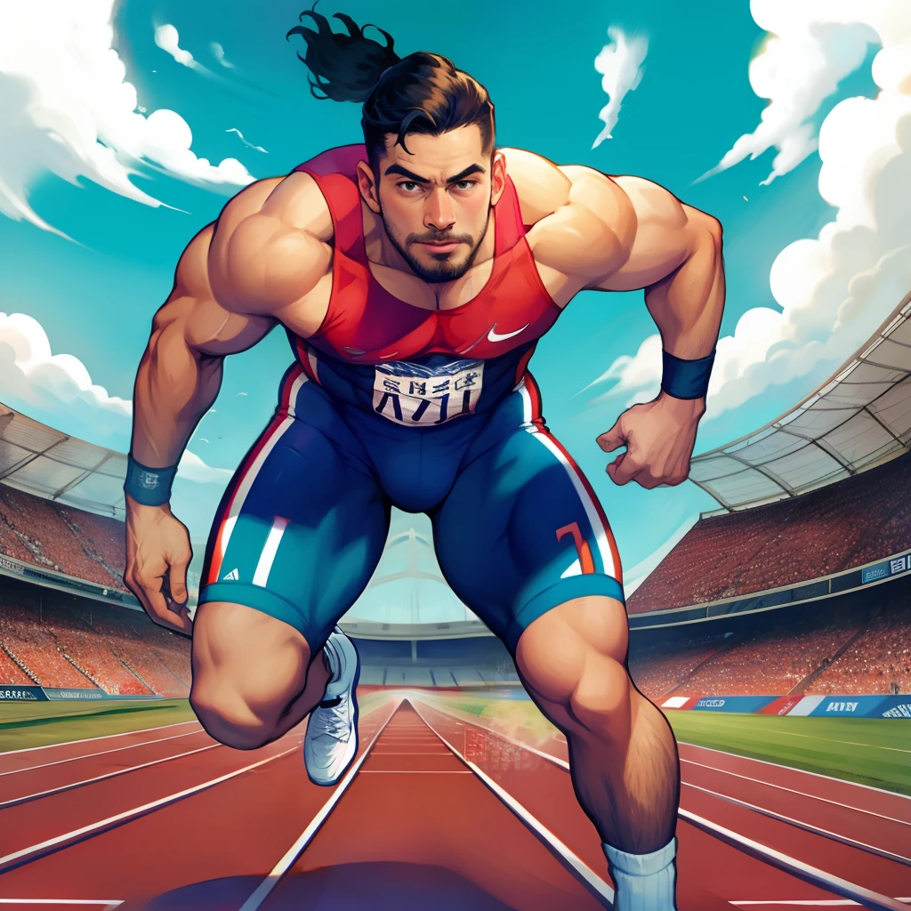 Homem fisico de atleta realista