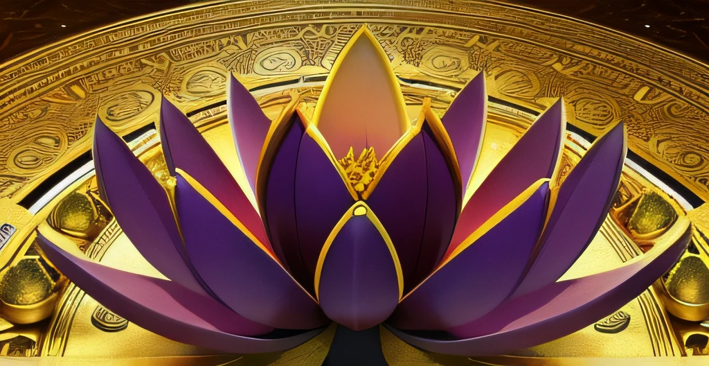 Imagine a serene scene inspired by Buddhist philosophy, where a vibrant lotus flower stands against a backdrop of rich yellow hues. The lotus, symbolizing purity and enlightenment, blooms with intricate petals that exude a sense of tranquility. As you gaze deeper into the image, you notice the arrangement resembling a mandala, with the twelve zodiac signs gracefully positioned like the hands of a clock. This fusion of Buddhist symbolism and astrological elements creates a harmonious blend, inviting contemplation and a sense of timeless connection.
