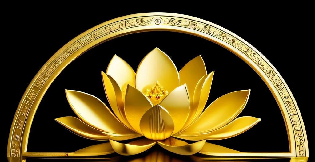 Imagine a serene scene inspired by Buddhist philosophy, where a vibrant lotus flower stands against a backdrop of rich yellow hues. The lotus, symbolizing purity and enlightenment, blooms with intricate petals that exude a sense of tranquility. As you gaze deeper into the image, you notice the arrangement resembling a mandala, with the twelve zodiac signs gracefully positioned like the hands of a clock. This fusion of Buddhist symbolism and astrological elements creates a harmonious blend, inviting contemplation and a sense of timeless connection.