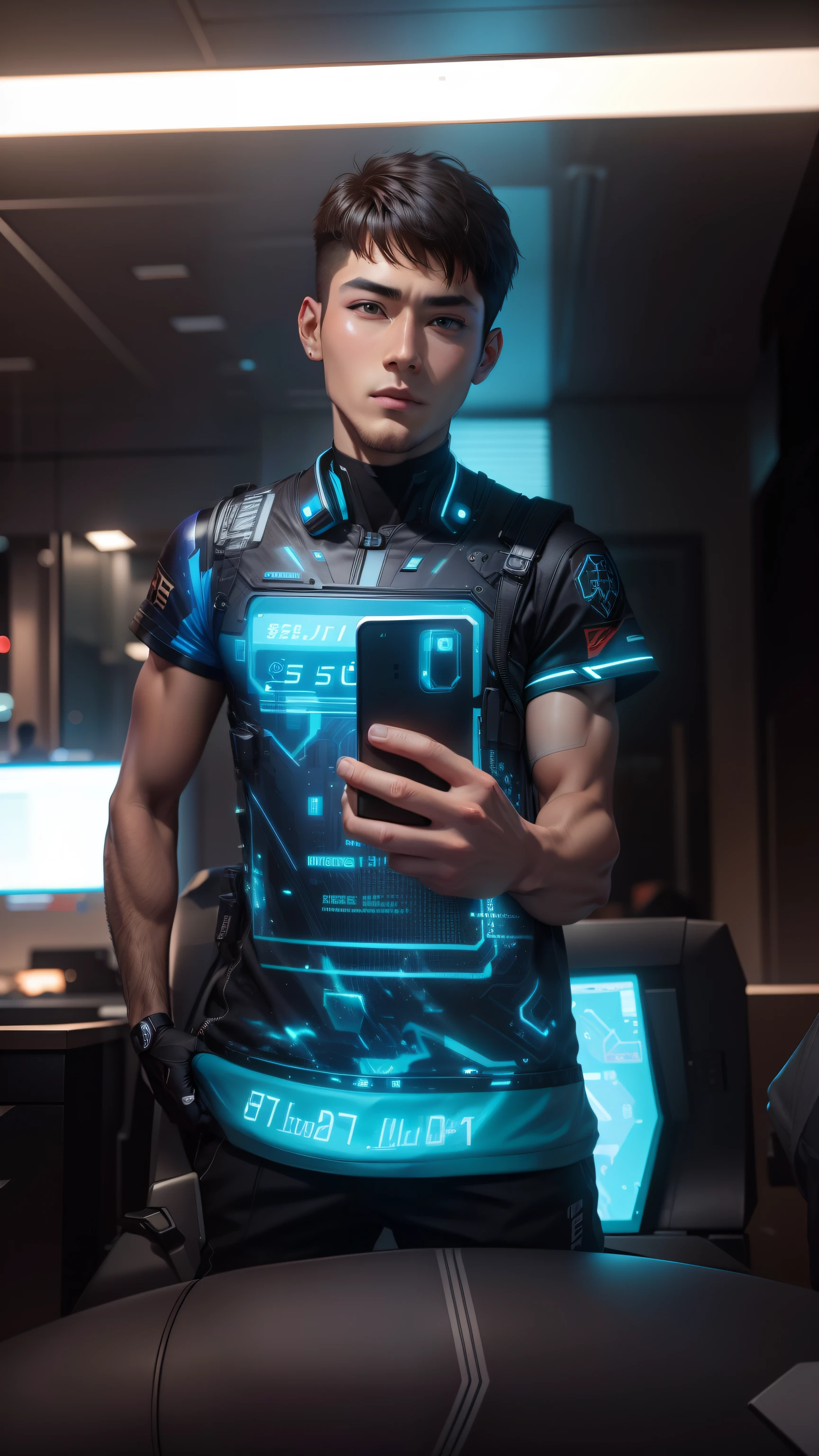 change background  Cyber park .             handsome boy.  realistic  face.  Ultra realistic. 8k