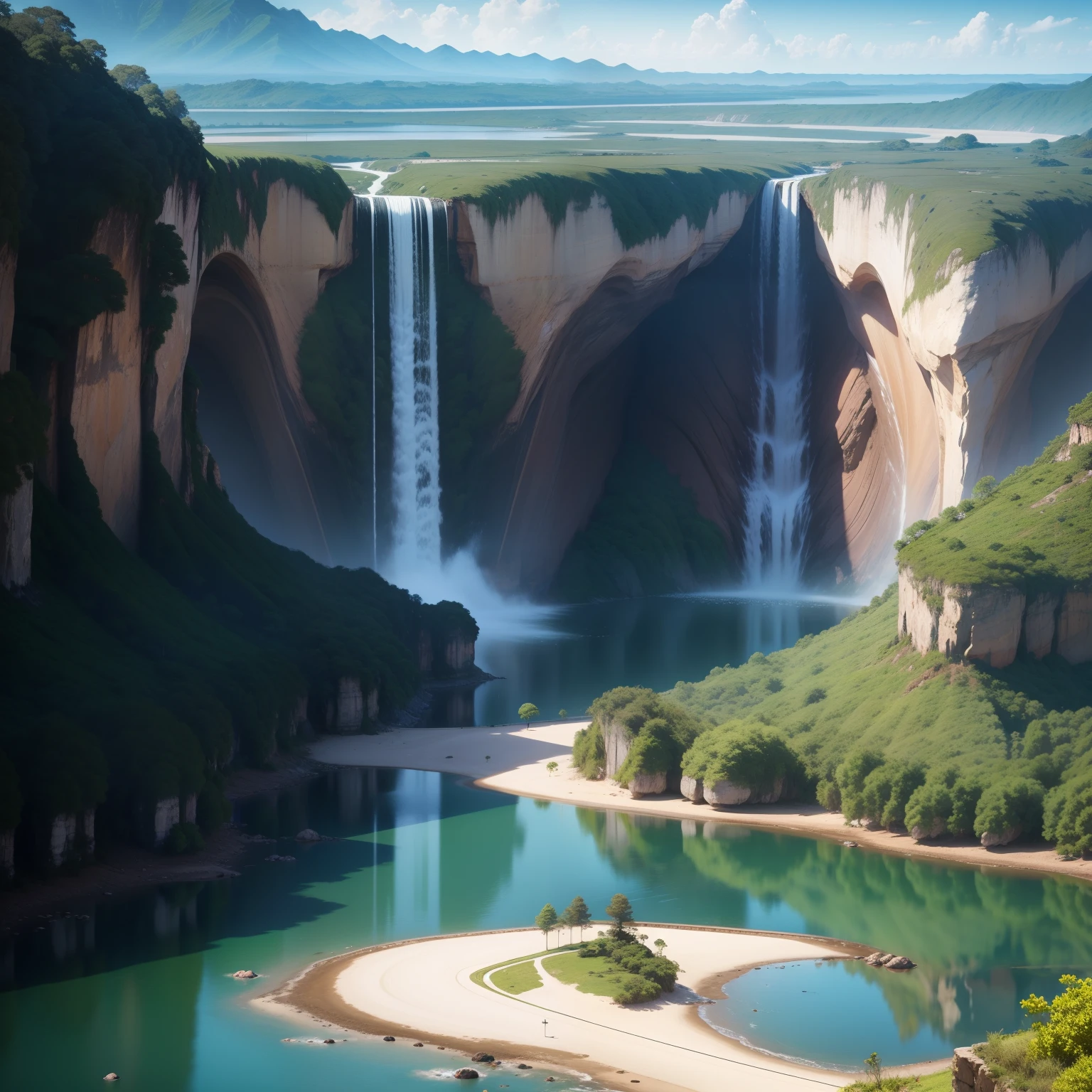 Paisagem linda 4k ultra realista
