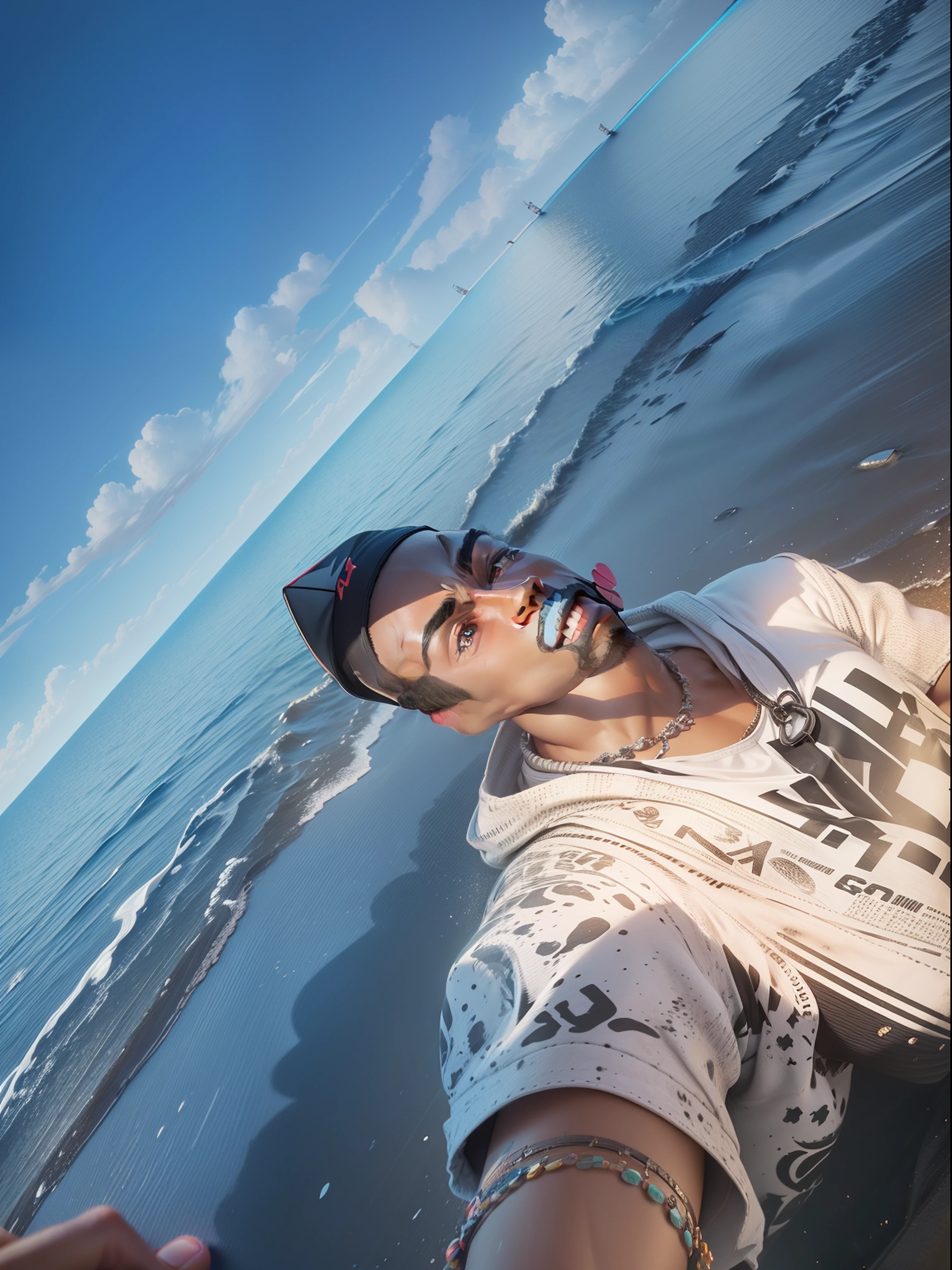 A detailed illustration a print of vivid tupac shakur, in a black baseball cap, fantasy paint splash, 2023 t-shirt design, pastel tetradic colors, 3D vector art, cute and quirky, Adobe Illustrator, hand-drawn, digital painting, low-poly, soft lighting, isometric style, retro aesthetic, focused on the character, 4K resolution, photorealistic rendering, using Cinema 4D, trending on artstation, sharp focus, studio photo, intricate details, highly detailed
