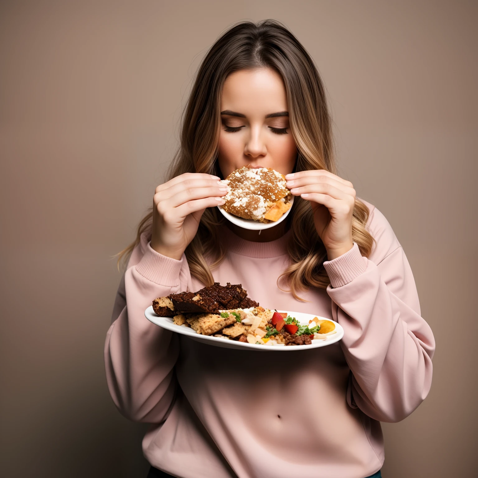 woman with binge eating