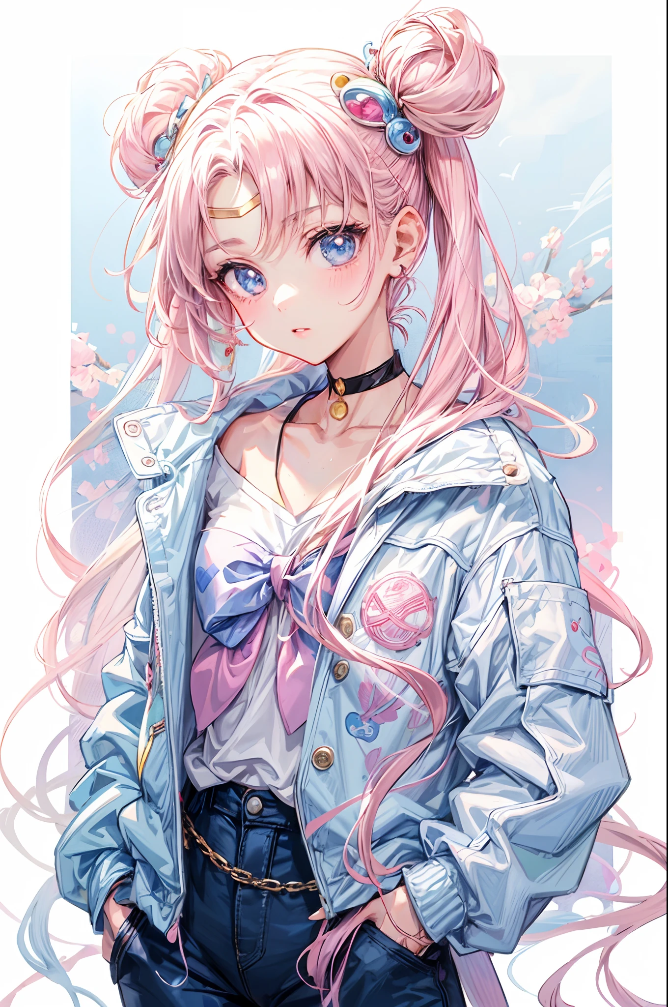 a close up of a person with a jacket and a tie, anime vibes, 8 0 s anime vibe, sailor moon,girl , sailor moon anime girl,beautiful anime art style, anime aesthetic, anime girl, anime inspired, an anime girl, cute anime girl, style anime, anime art style, 8 0 s anime art style, anime style illustration, in the art style of 8 0 s anime, cute anime style