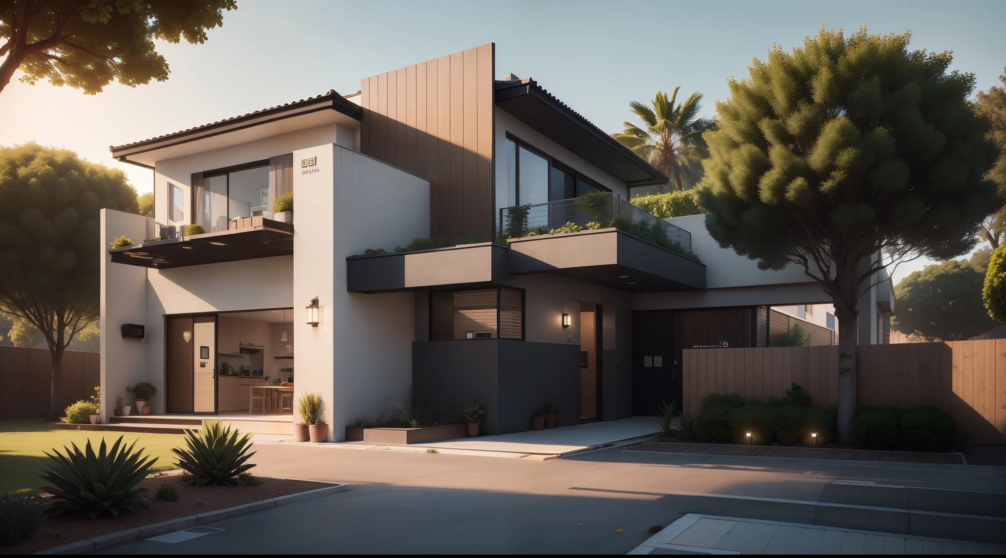 "(obra-prima), (melhor qualidade), (ultra-detalhado), (An automated home with security system activated), (qualidade 8k)"