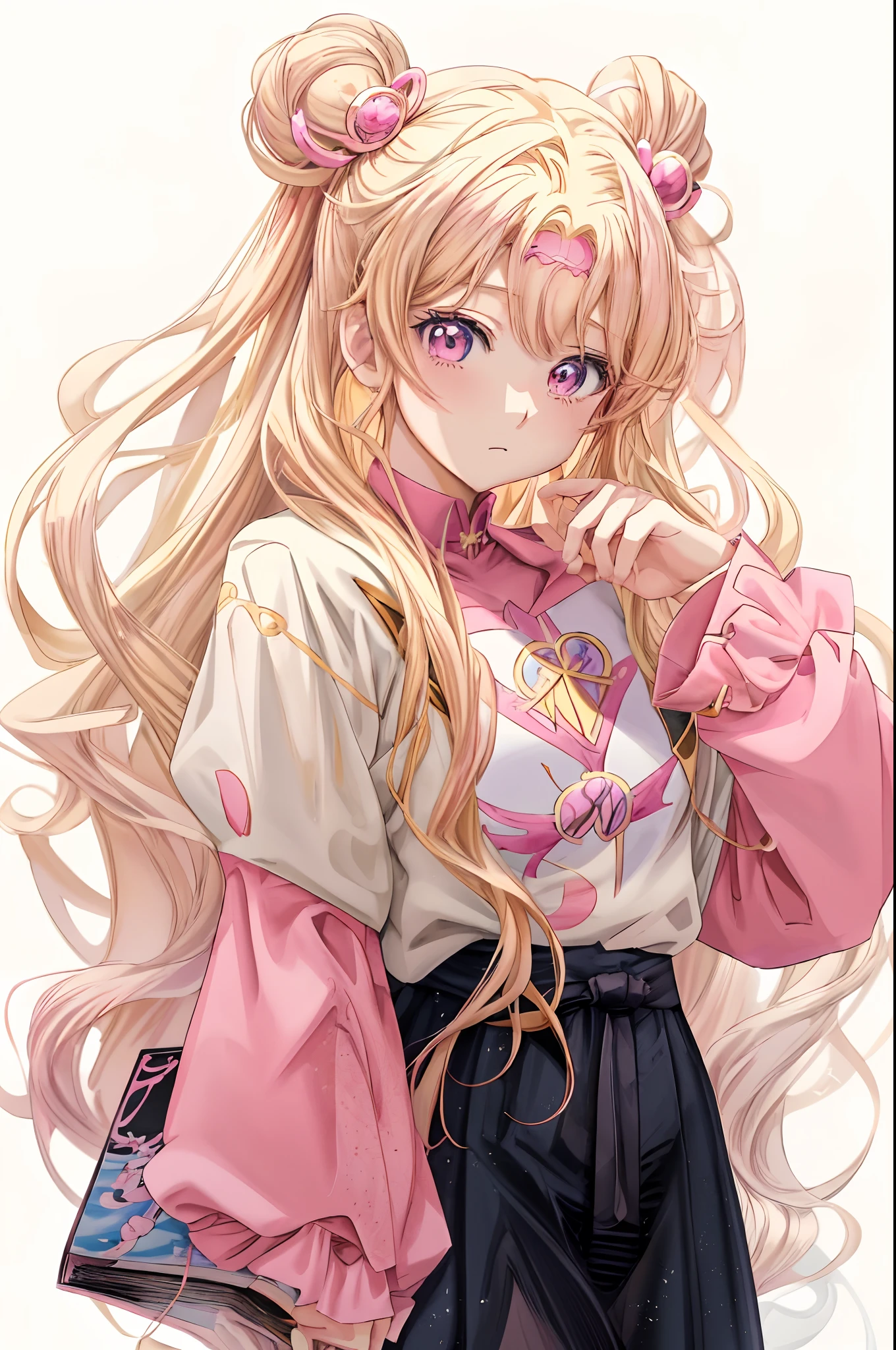 anime girl with long blonde hair and a pink shirt, blonde anime girl with long hair, beautiful anime art style, pretty anime girl, anime girl with long hair, high quality anime artstyle, cute anime girl, anime vibes, beautiful anime style, anime girl, style anime, anime art style, detailed anime character art, beautiful anime portrait, pretty anime character design