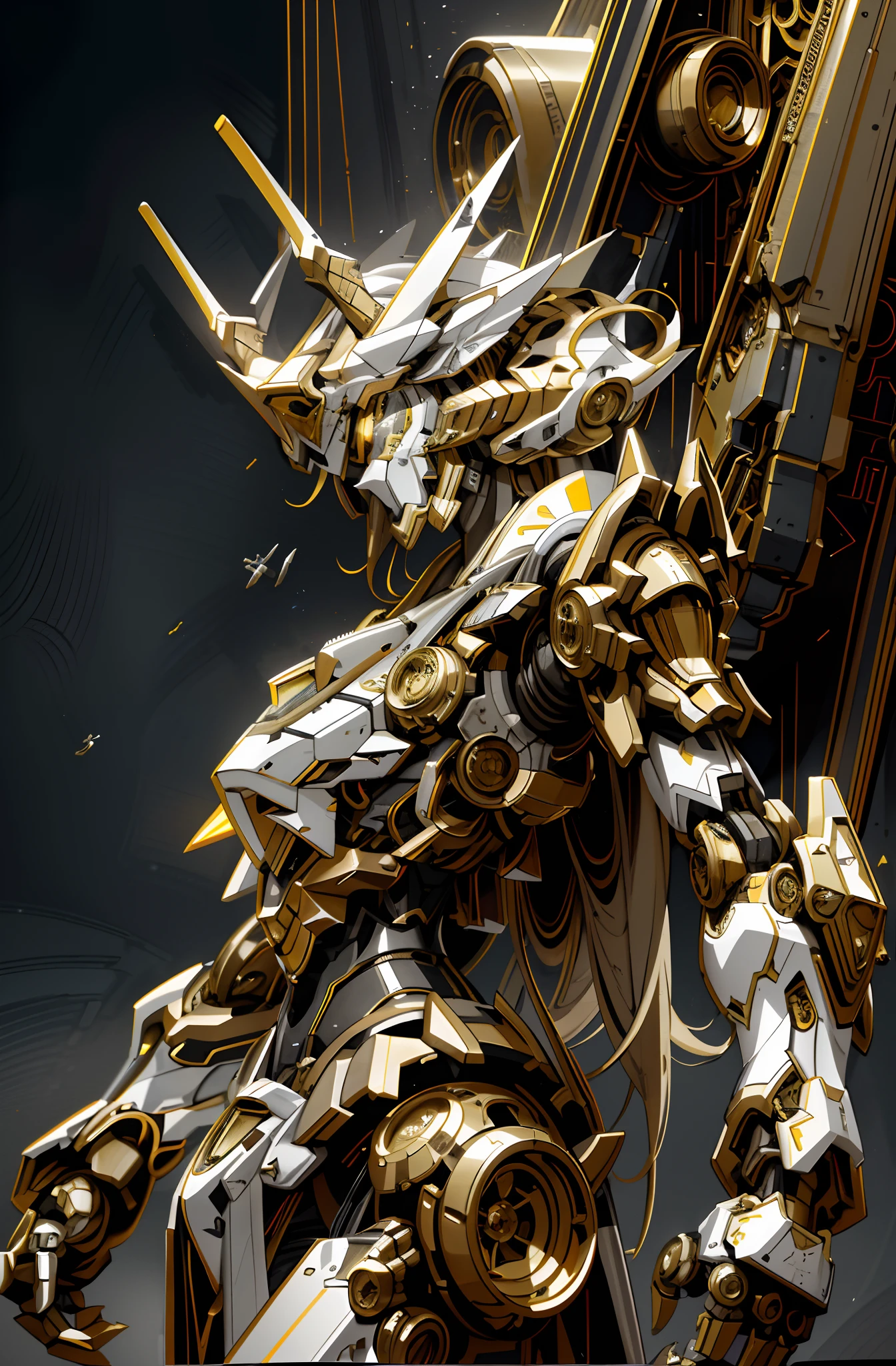 tmasterpiece，best qualtiy，ultra - detailed，very detailed illustration，The is very detailed，Complicated details，A high resolution，Very detailed 8k CG wallpaper，Reflectors，Ray traching，mechs，mechanicalparts，robotjoints，Mechanized Valkyrie girl, mecha art, mecha asthetic, cyberpunk anime girl mech,