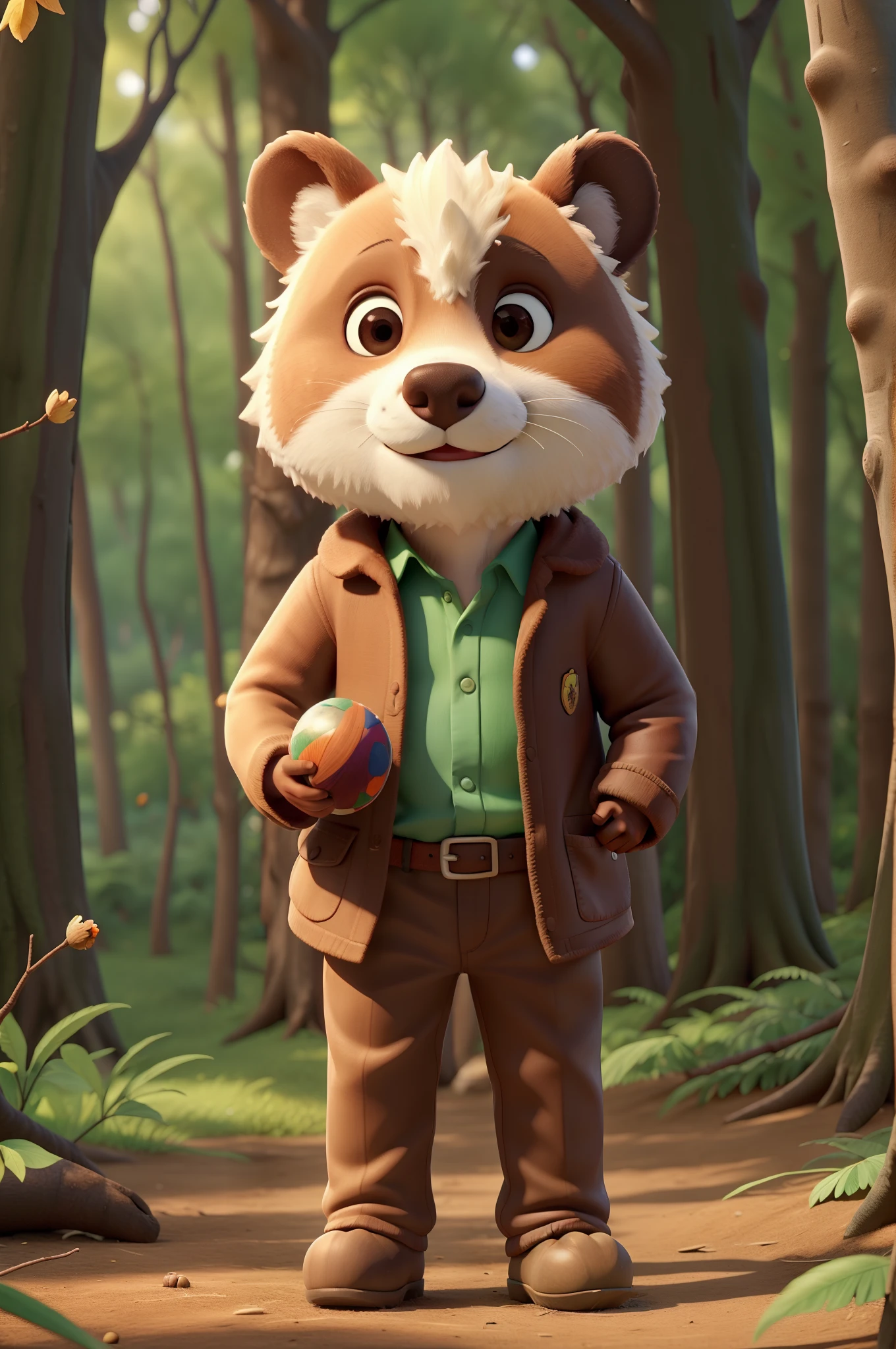 Nas profundezas de uma floresta encantada, vivia um ursozinho chamado Benjamin. Benjamin wasn't like the other bears in the woods. He had a special passion for playing with his(( bola)) o ano inteiro, in the four seasons.Na primavera, Bolo acordava animado com o cheiro das flores e o som dos passarinhos. Ele corria pela floresta, collecting acorns that had fallen from the trees the previous fall. Com suas patas habilidosas, Bolo built small mounds of acorns and stacked them in towers, Making amazing sculptures. Ele compartilhava suas bolotas com seus amigos animais, Teaching the importance of sharing and caring for each other.