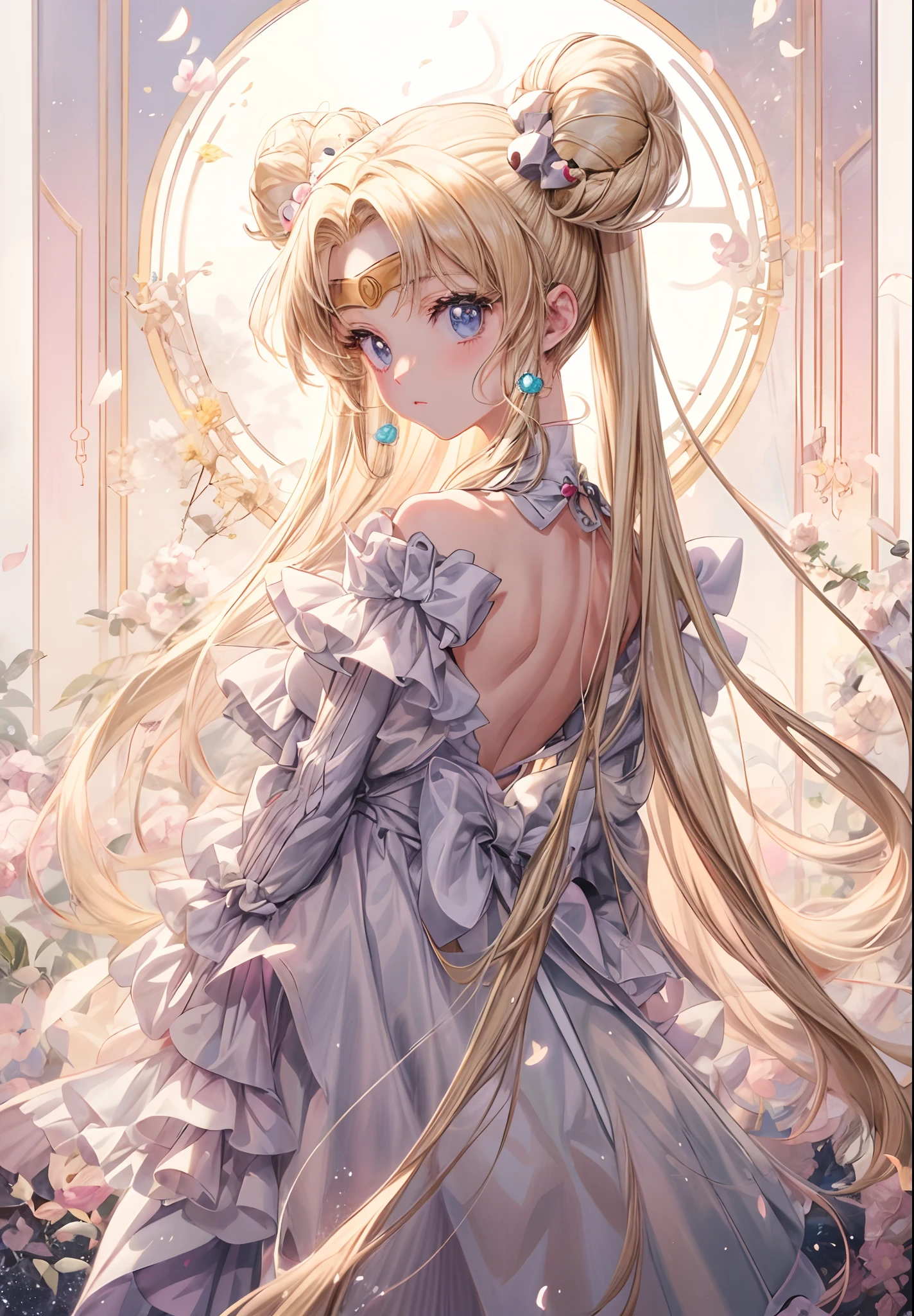 a close up of a person with long hair wearing a jacket, blonde anime girl with long hair, portrait knights of zodiac girl, 8 0 s anime art style, retro anime girl, beautiful anime art style, anime barbie in white, in the art style of 8 0 s anime, 8 0 s anime vibe, anime girl with long hair, sailor moon aesthetic
