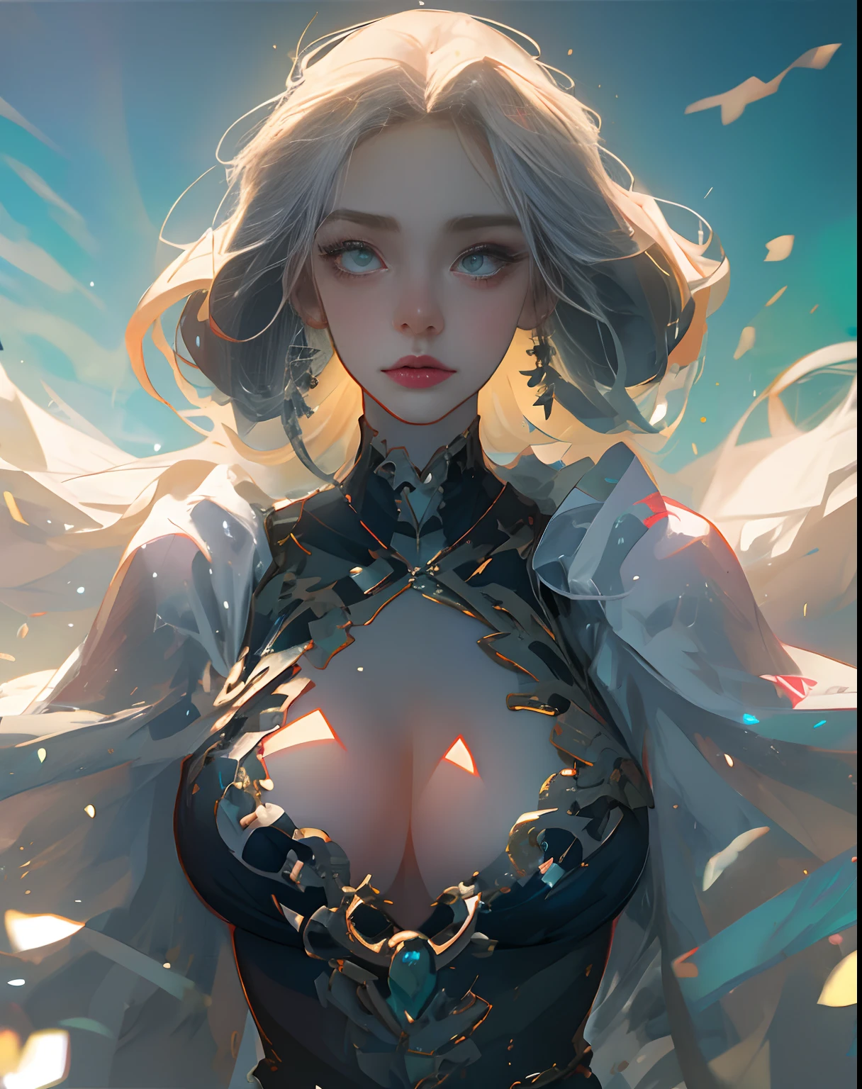 mature,  gigantic cleavage ,