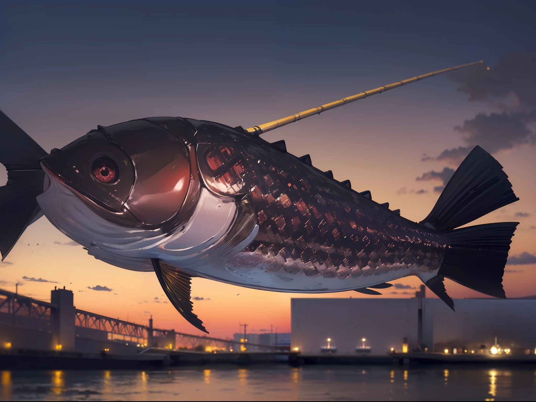 ((((Catching a big blackbass by the lakeside:1.5)))),((Best Quality, masutepiece :1.5)),((( Large Mouth Bass:1.2))),(((Hands with the correct number of fingers and structure:1.4)))hight resolution,ultra-detailliert,masterpiece,best qualtiy,((1 Female 22years old)),Black hair, long eyeslashes, Solid Circle Eyes, deadpan, drop shadow, Atmospheric perspective,Super Detail, ccurate, small brest,(Black jacket :1.1),top-quality, blurry backround, bokeh dof:1.2, (masterpiece:1.3), Atmospheric perspective,Super Detail,dynamic compositions