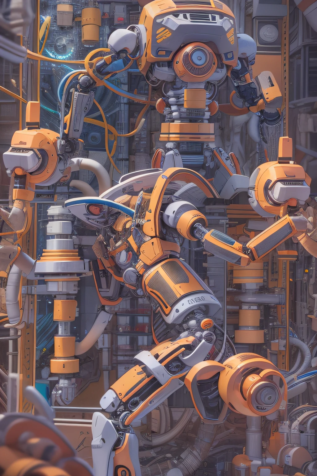 A dynamic image showcasing AI in action, perhaps a neural network visualization or robots working alongside humans.