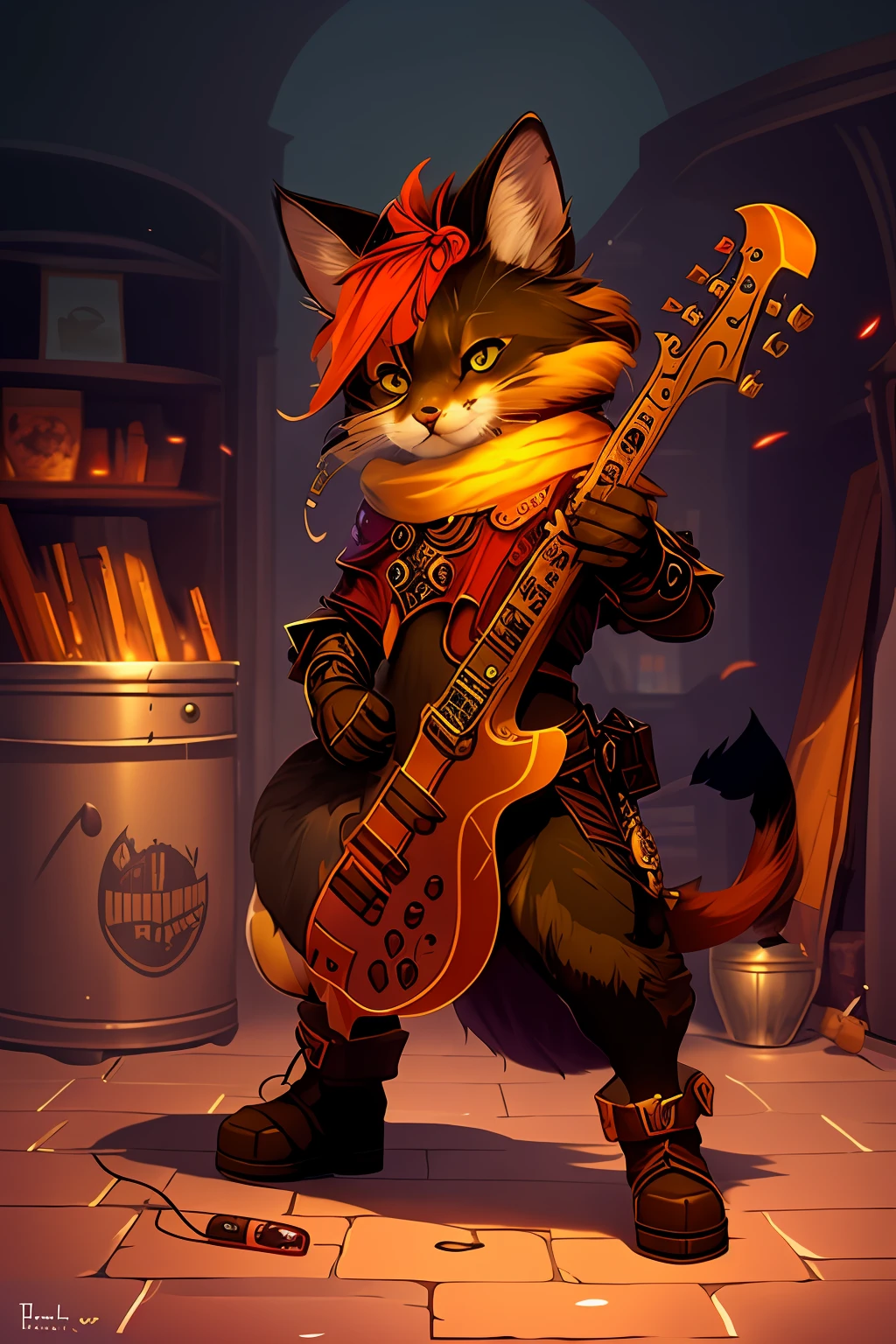 there is a cat that is wearing a coat and a cape, furry fantasy art, very very beautiful furry art, tabaxi :: rogue, anthropomorphic cat ninja, tabaxi monk, liquid cat, furry art, magic the gathering art style, anthro art, tabaxi, epic full color illustration, full art illustration