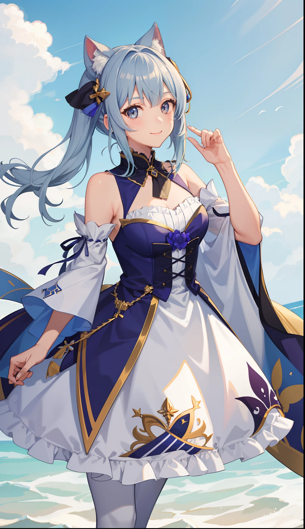 1girl in、A smile、Mofumofuno、Wearing a costume、