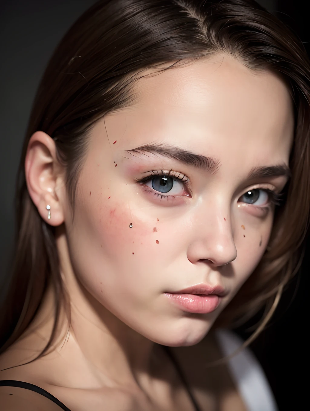 8K,Best quality, masterpiece, ultra high res, (photorealistic:1.4), raw photo, (Authentic skin texture:1.3), (film grain:1.3), (selfie angle),1girl,beautiful detailed eyes and face,masterpiece, best quality,close-up,upper bod,