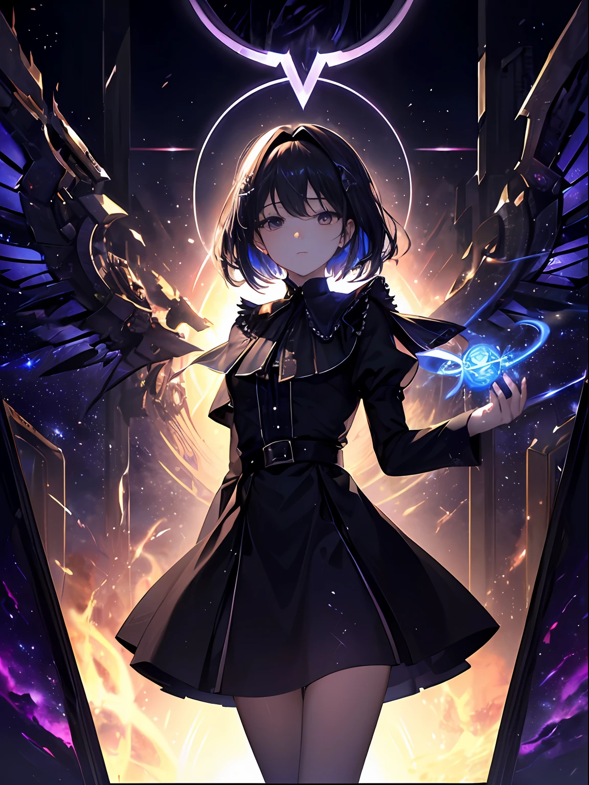 (((masterpiece)))、(((top-quality)))、((ultra-detailliert))、Obey Me According to the Covenant、Queen of Darkness。Darkness of Peace、Distant Shadows、All beings return to darkness、It is the truth、(Land of Darkness)