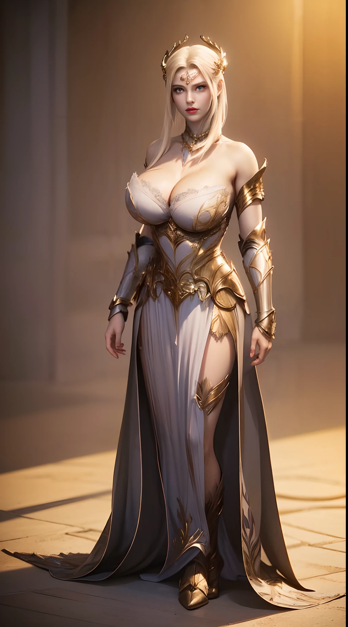 ultra realistic 8k cg, flawless, clean, masterpiece, professional artwork, famous artwork, cinematic lighting, cinematic bloom, perfect face, beautiful face, fantasy, dreamlike, unreal engine 5, science fiction, lace, lace trim, lace-trimmed legwear, luxury, jewelry, diamond, gold, pearl, gem, sapphire, ruby, emerald, intricate detail, delicate pattern, charming, alluring, seductive, erotic, enchanting, hair ornament, necklace, earrings, bracelet, armlet,halo,autumn.
((,1girl, pov,best quality,)) ,((((,1girl, solo, huge breasts:1.5, armor dress, half body, looking at viewer, standing))))