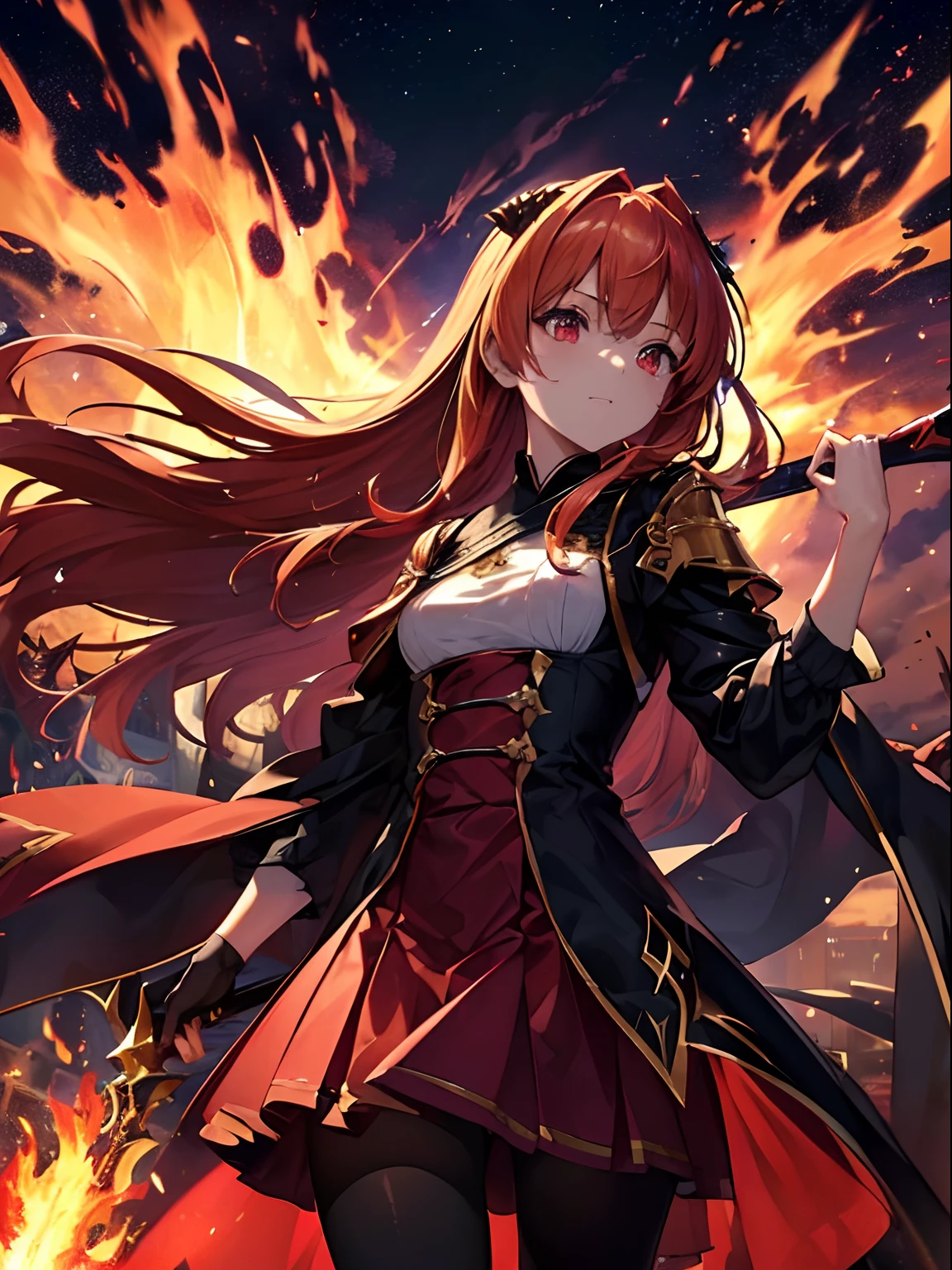 (((masterpiece)))、(((top-quality)))、((ultra-detailliert))、In accordance with the contract、Follow Me、Overlord of Flame。Come、Purification Flame、Flaming Great Sword。
Fluttershy、Burning fire and brimstone through Sodom。Turning sinners into the dust of death。『Burning Sky』
