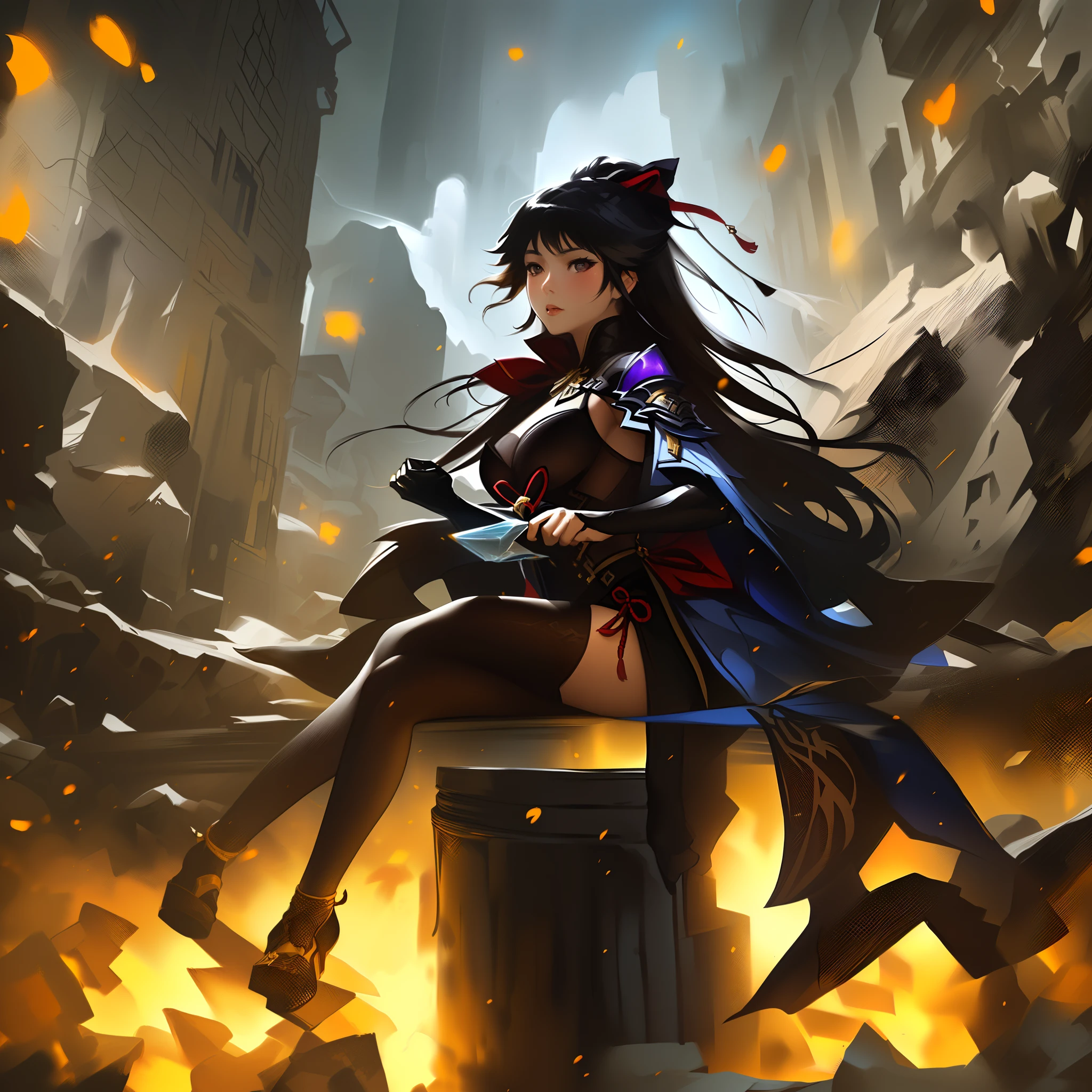 (masterpiece, top quality, best quality, official art, beautiful and aesthetic:1.2),(8k, best quality, masterpiece:1.2), there is a woman sitting in a box full of ice cubes, eula genshin impact, eula game genshin impact, kawacy, splash art anime , extremely detailed artgerm, artgerm. anime illustration, from girls frontline, ! dream artgerm, ruan jia and artgerm, 2 hands, 2 legs