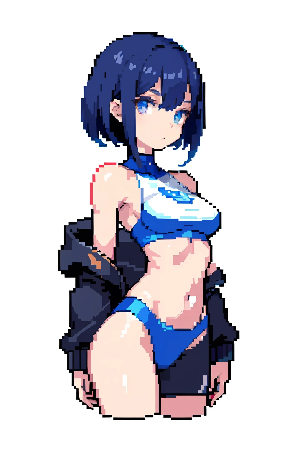 (tmasterpiece,top Quority,best qualtiy),pix,pixelart,1girll,full bodyesbian,bareness