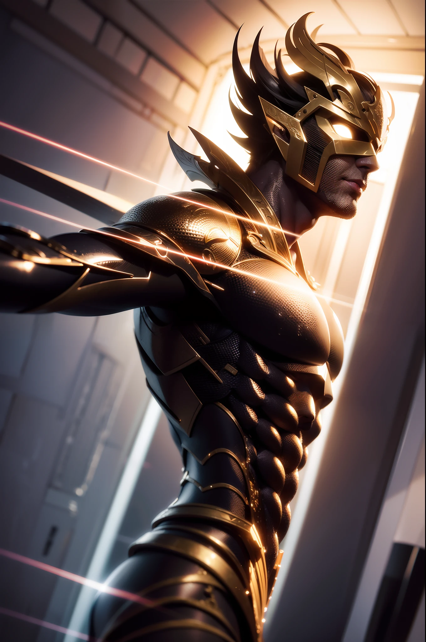 **3D Visual, A stunning full-body portrait of Gerrard Butler as Leonidas in the movie 300 in the middle of an intense night battle. Nightmare. Japanese style. Cyberpunk. lightning. The dynamic composition shows the powerful and fluid movements, with soft tones that add to the dramatic action. impressive, surreal, cinematic lighting, cinematic photos, extremely detailed and complex, VFX volume mist around, night, super max, surreal, super detailed, high contrast, Rtx on, Hdr, photography, realistic, dof on, fov on, motion blur, lens flares on, 50mm Prime f/1. 8, White balance, Super resolution, Megapixel, ProPhoto RGB, VR, high, epic, half backlighting, backlights, natural lighting, incandescent light, fiber optics, ambient lighting, cinema lighting, studio lighting, soft lighting, volumetric, contrast, dark lighting, highlight lighting, global projection global lighting, global screen space lighting, global ray tracing lighting, red fringing light, 45% cool color gradation, optical, scattering, Brightness, Shadows, hyperrealism, Caustic water, water refraction, exquisite detail, intricate - detailed, ultra-detailed photography, high-sharpness, high-reflection, award-winning photography - award-winning