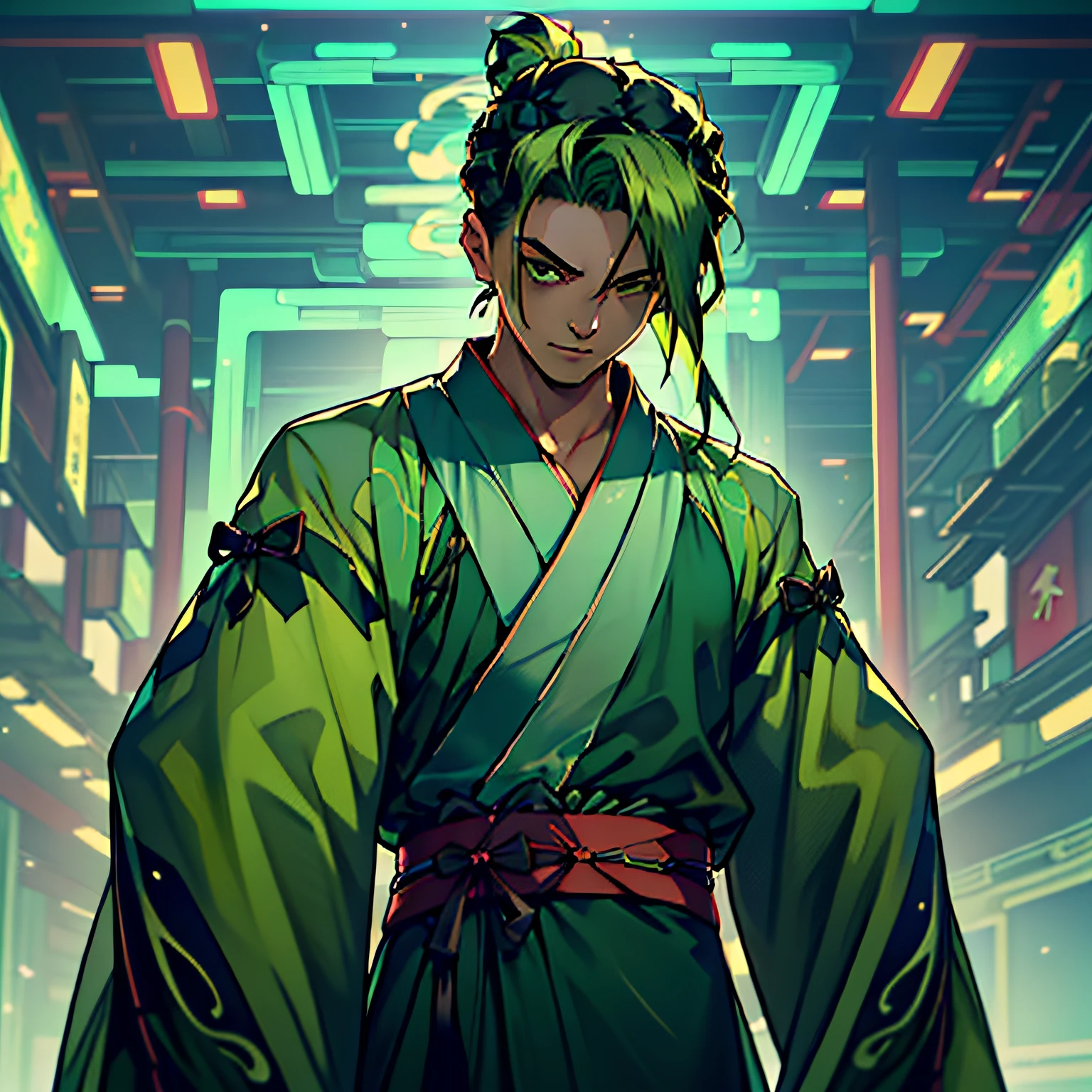 3. (1 person) (1girl,(((blue Hanfu))),((((Black hair))),(((1girl))),(((agirl))).(((Green coat))),((Green Hanfu youth)),((Green clothes)) , (((Green hair))), has powerful resources, but her strength is only at the Profound Void realm, she is as foolish as a pig)(Background: 1boy,(((blue Hanfu))),((((Black hair))),(((1girl))),(((agirl))).(((Green coat))),((Green Hanfu youth)),((Green clothes)) , (((Green hair))),beatiful,'s arrogance)