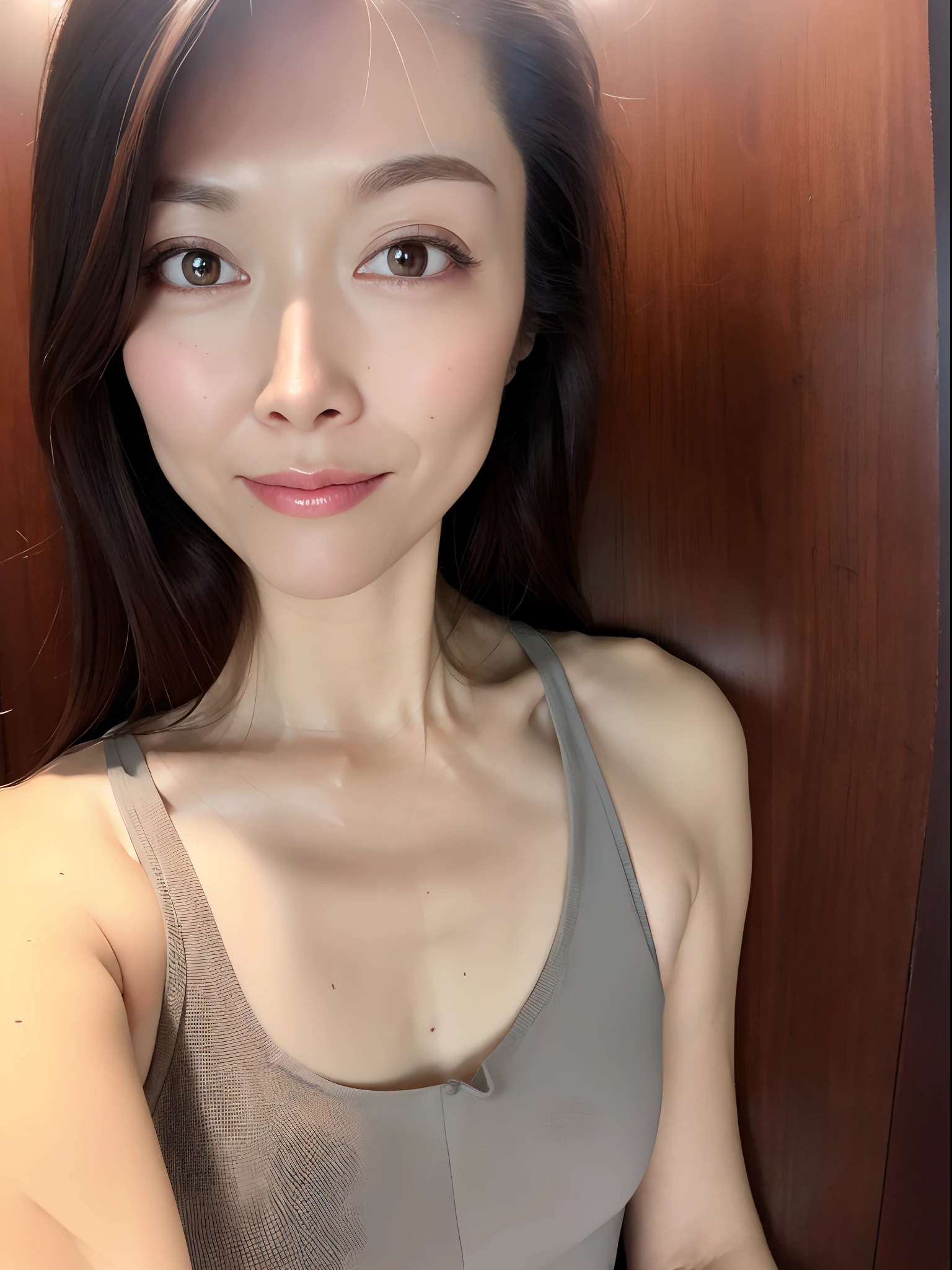 8K,Best quality, masterpiece, ultra high res, (photorealistic:1.4), raw photo, (Authentic skin texture:1.3), (film grain:1.3), (selfie angle),1girl,beautiful detailed eyes and face,masterpiece, best quality,close-up,upper bod,