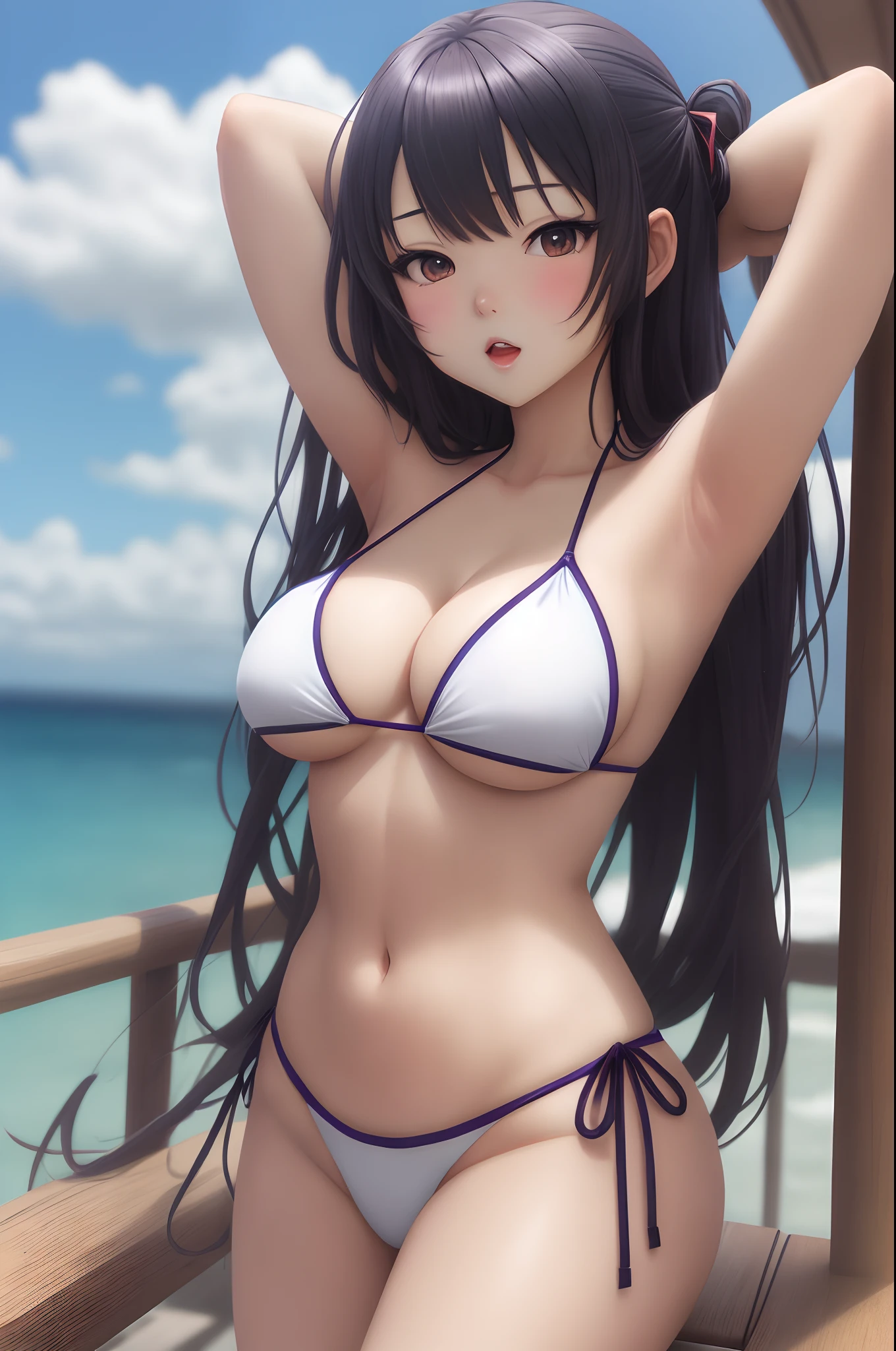 Sexy anime girl in bikini