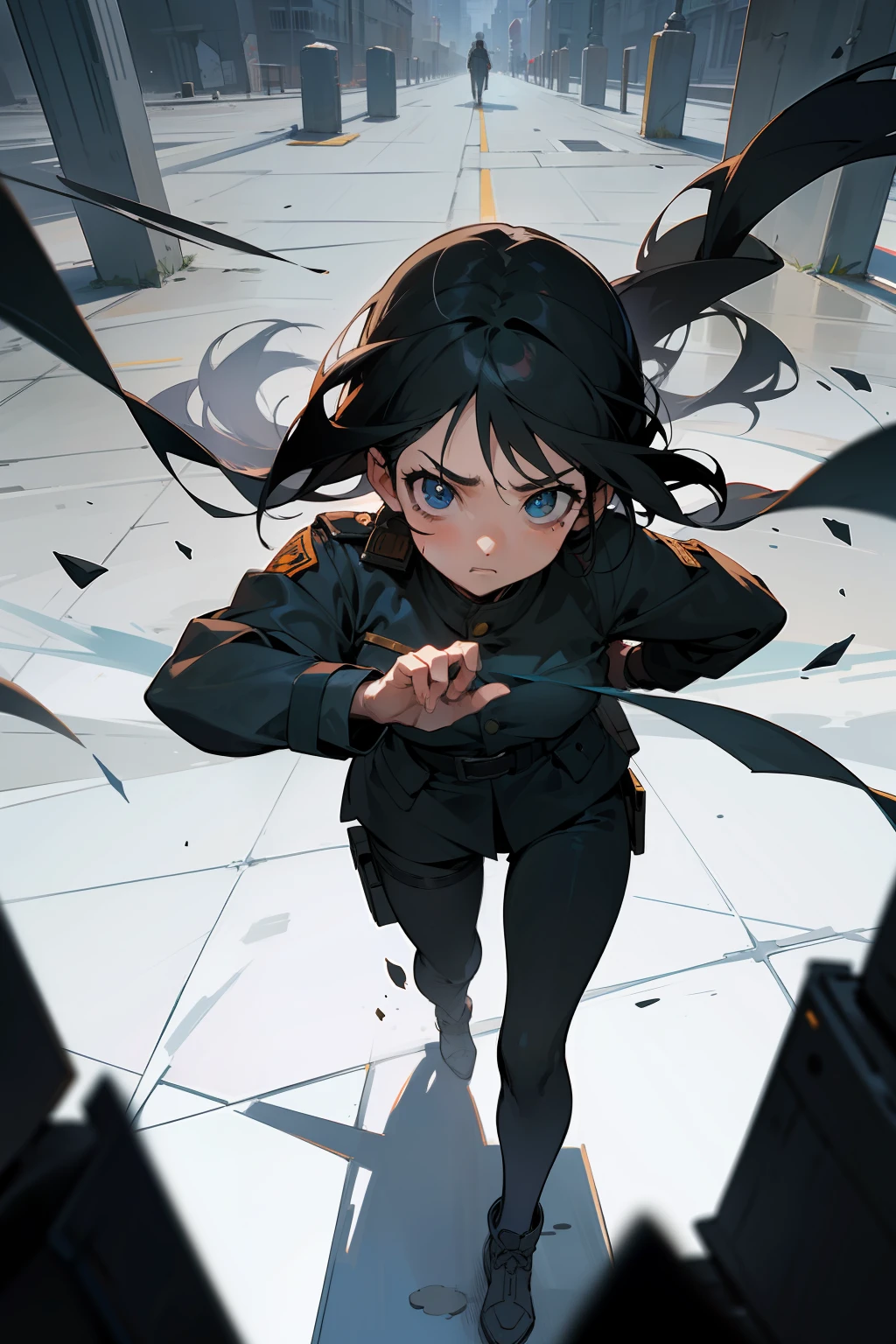 In a distinct manga style, the scene unfolds with a sense of depth and emotion. A female soldier stands at a crossroads, her uniform a blend of practicality and resilience. Her eyes, large and expressive, reveal the turmoil of thoughts swirling within her mind. The lines on her face, meticulously inked, convey a depth of experience that belies her youthful appearance.
Her stance exudes a quiet strength as she leans against a weathered wall, a sanctuary amidst the chaos. Her brows are furrowed, a reflection of the weight of her responsibilities and the gravity of the decisions before her. The play of shadows and highlights, a hallmark of manga artistry, enhances the three-dimensional quality of the scene, making her presence almost tangible.
The world around her is a mix of dynamic lines and intricate details. In the background, the cityscape stretches out, a backdrop of both urban decay and hope. The lines that shape the buildings and streets converge to emphasize the sense of perspective, drawing the viewer's gaze toward the central figure.
The manga style doesn't just capture a moment, but an entire narrative. The emotions are palpable, as if you could read her thoughts through her expressive eyes. The shading adds depth to her character, each hatch mark an artistic choice that amplifies the intensity of her contemplation.
This illustration beautifully captures the essence of manga storytelling – the fusion of visual artistry and emotional resonance. It's a window into a world where a single image can convey a thousand thoughts, and where the thoughts of a female soldier are etched onto the page with the strokes of a masterful hand.