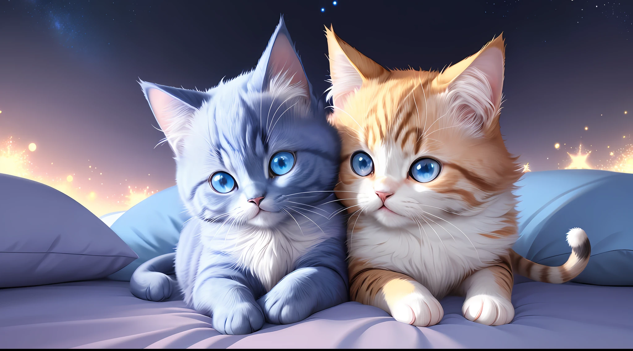 anime cat with blue eyes and stars in the background, anime cat, anime visual of a cute cat, realistic anime cat, cute detailed digital art, anime art wallpaper 4 k, anime art wallpaper 4k, very very beautiful furry art, beautiful anime catgirl, very beautiful anime cat girl, 4 k manga wallpaper, cute anime catgirl, anime art wallpaper 8 k