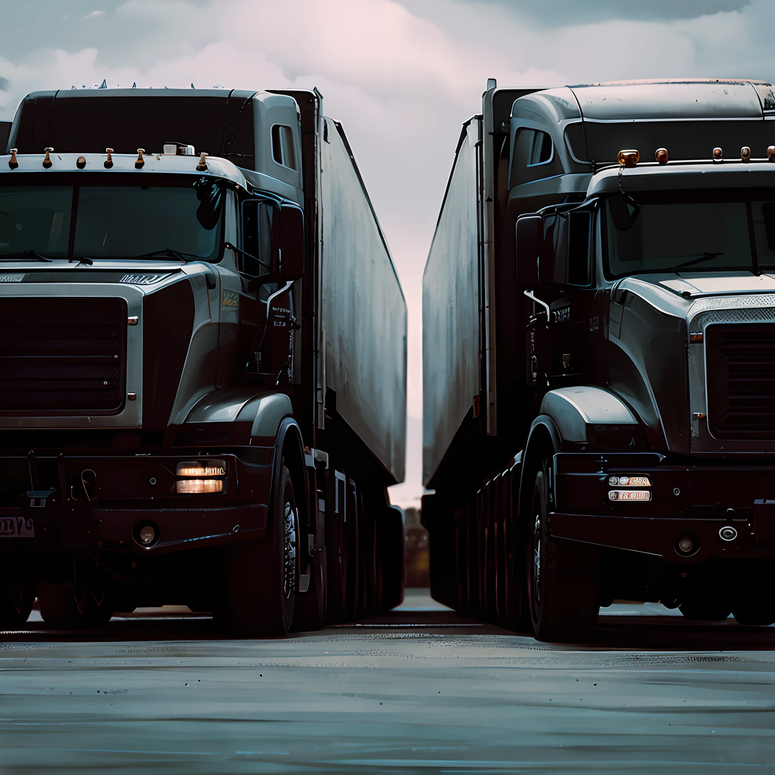 TWO CARGO TRUCKS