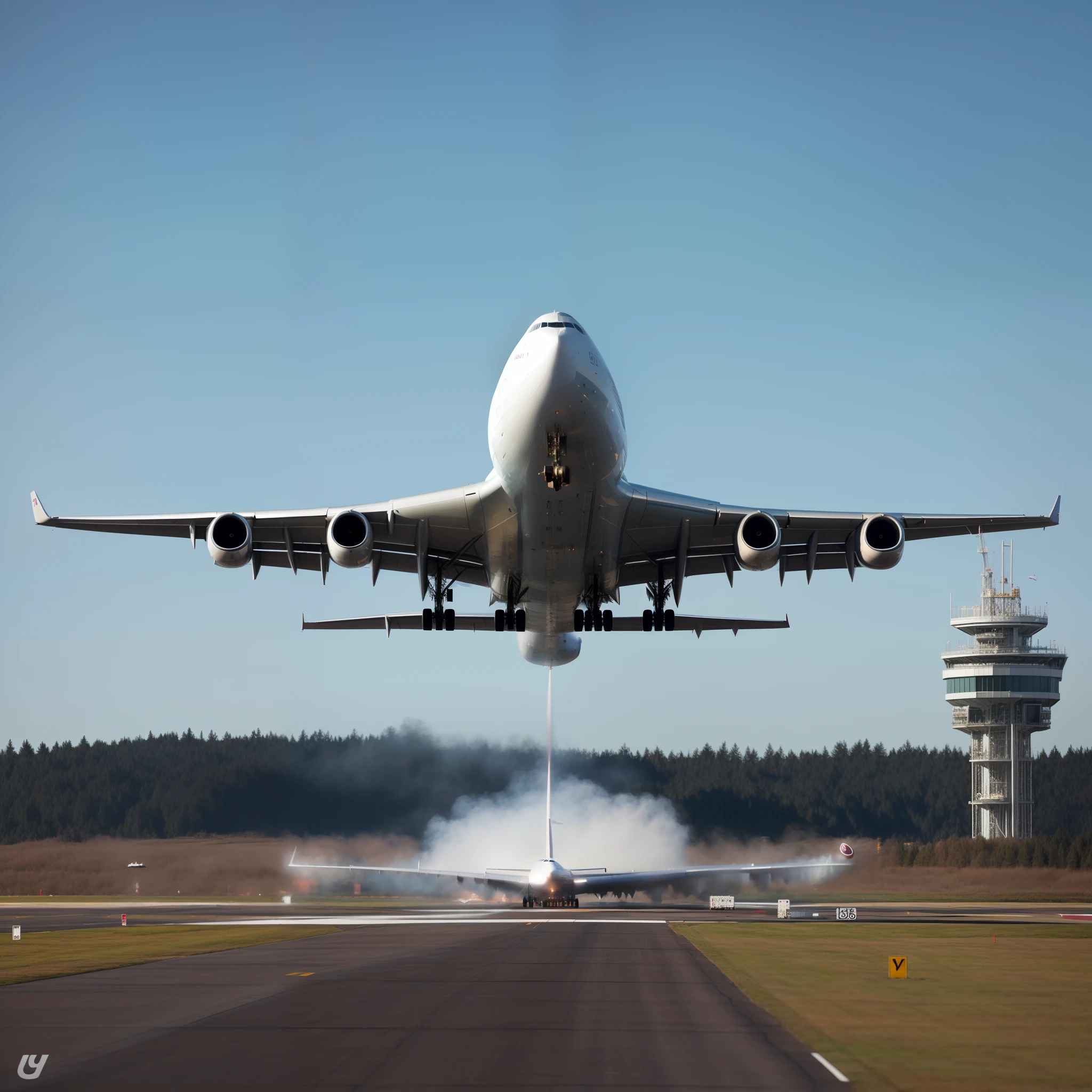 747 airplane taking off