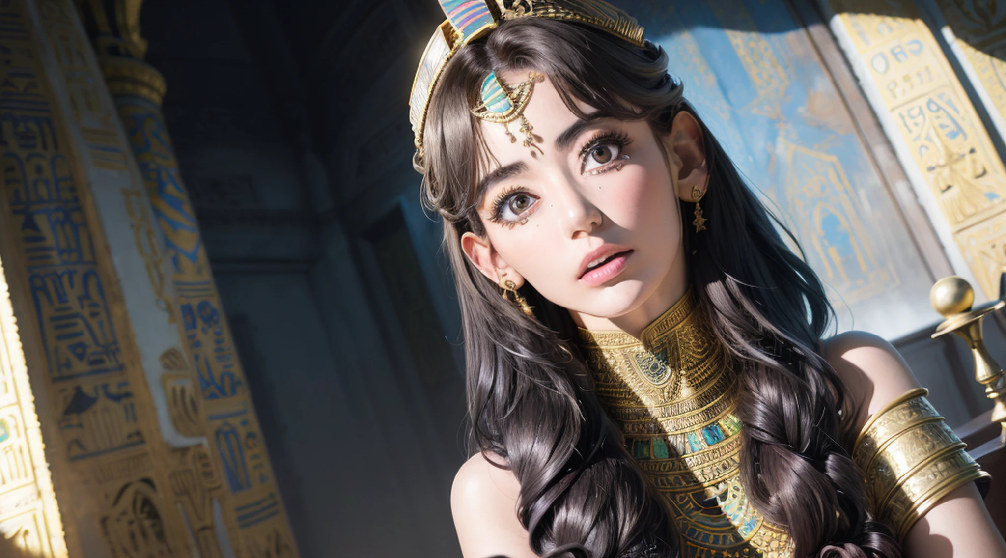 (1 girl Egyptian Art:1.2), (colorido:1.2), Hans Giger, (zentangle:1.2), granulado, extremamente detalhado, detalhes intrincados, dynamic lighting, fotorrealista, luz natural, baixo h, (obra prima, detalhado), alien landscape, imagination, (realista), clear sky, compositing, sun sunset, (HDR:1.5), ao ar livre, detalhes intrincados.